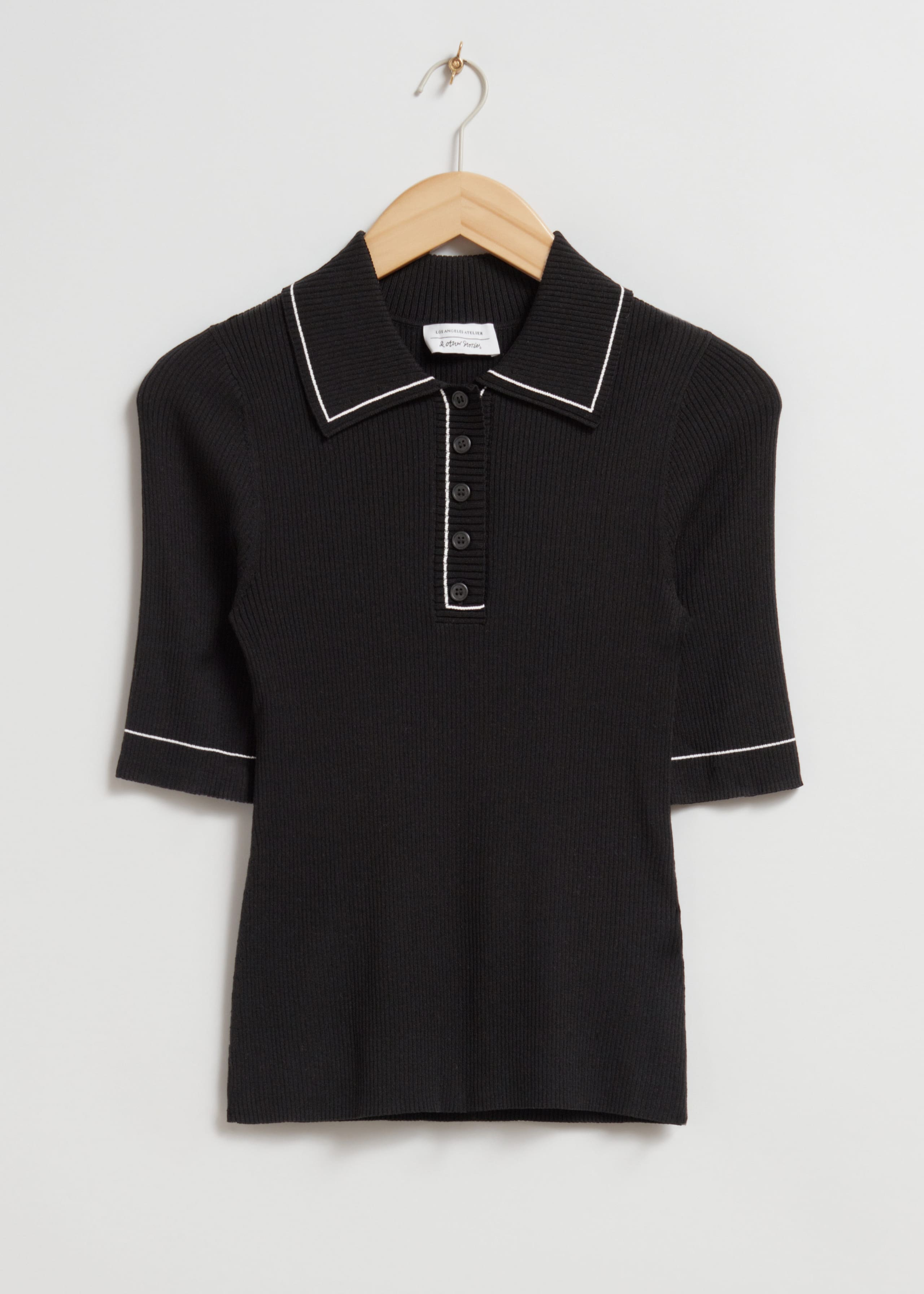 Dzianinowa koszulka polo – Czarny – Martwa natura