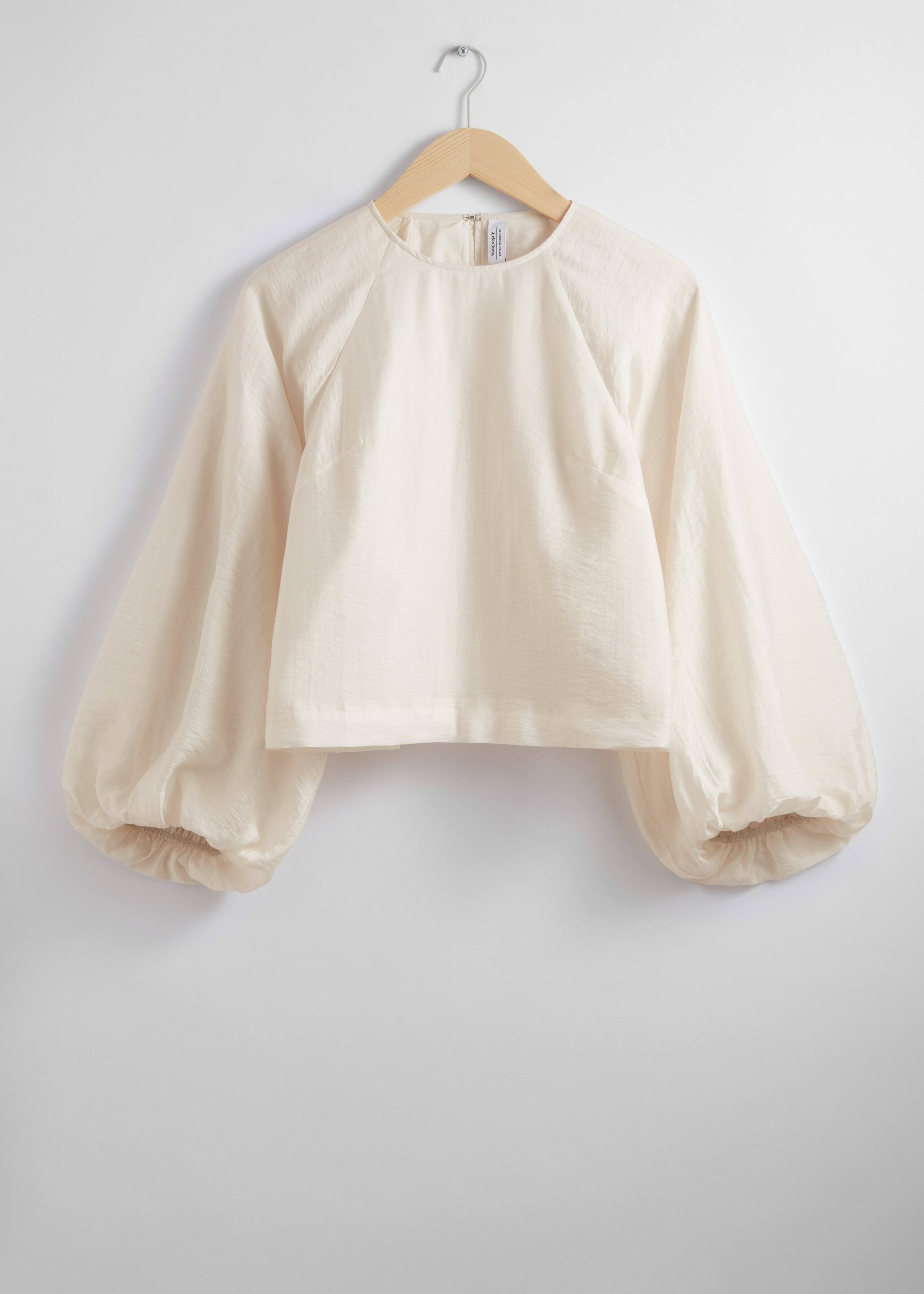 Maglia con maniche a palloncino - Avorio - Natura morta