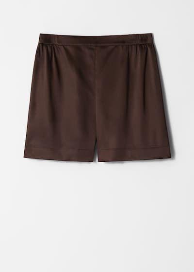 Dra-på-shorts i satin