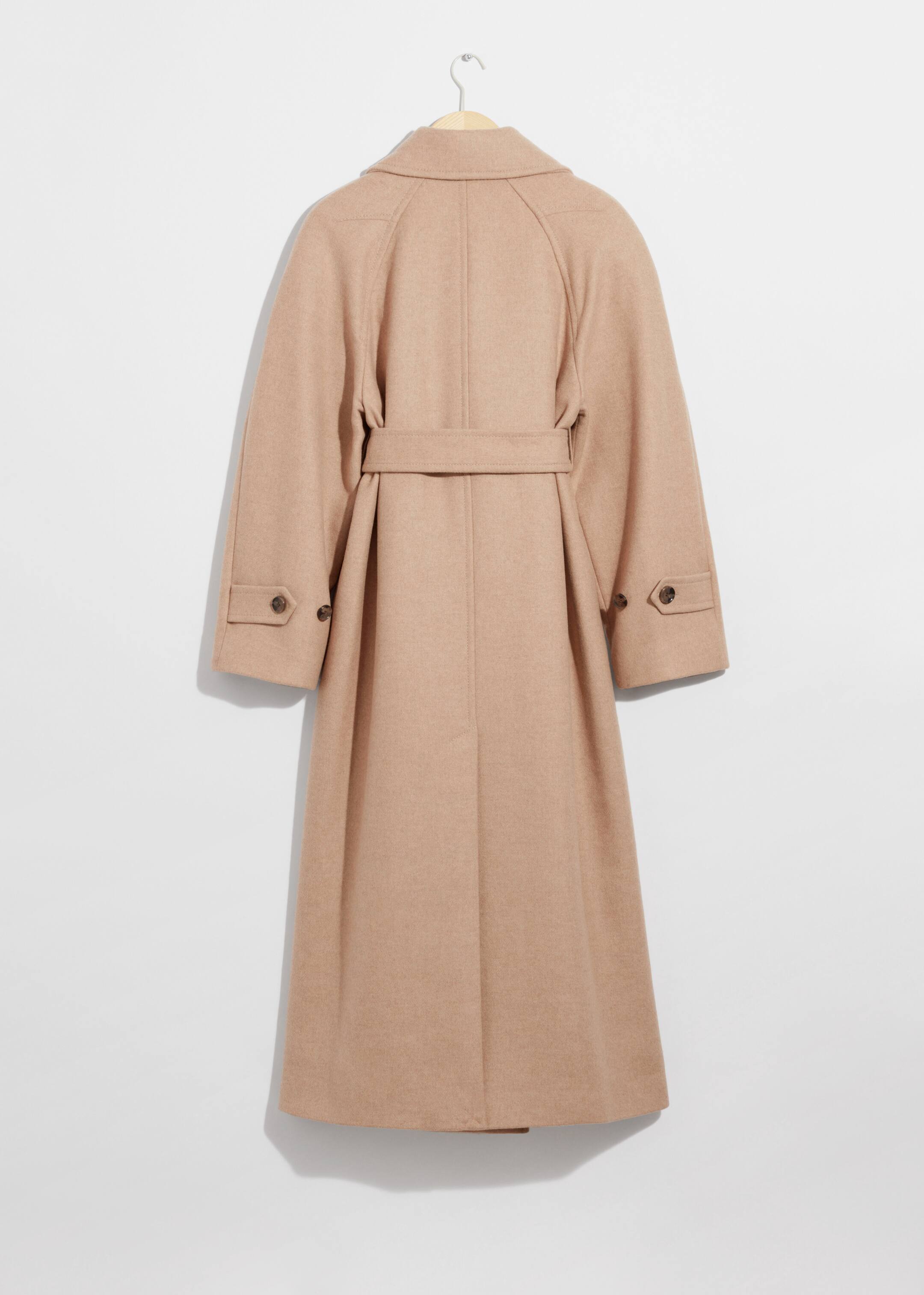 Se større billede: Uldfrakke med bælte - Beige - DAME | H&M DK 2