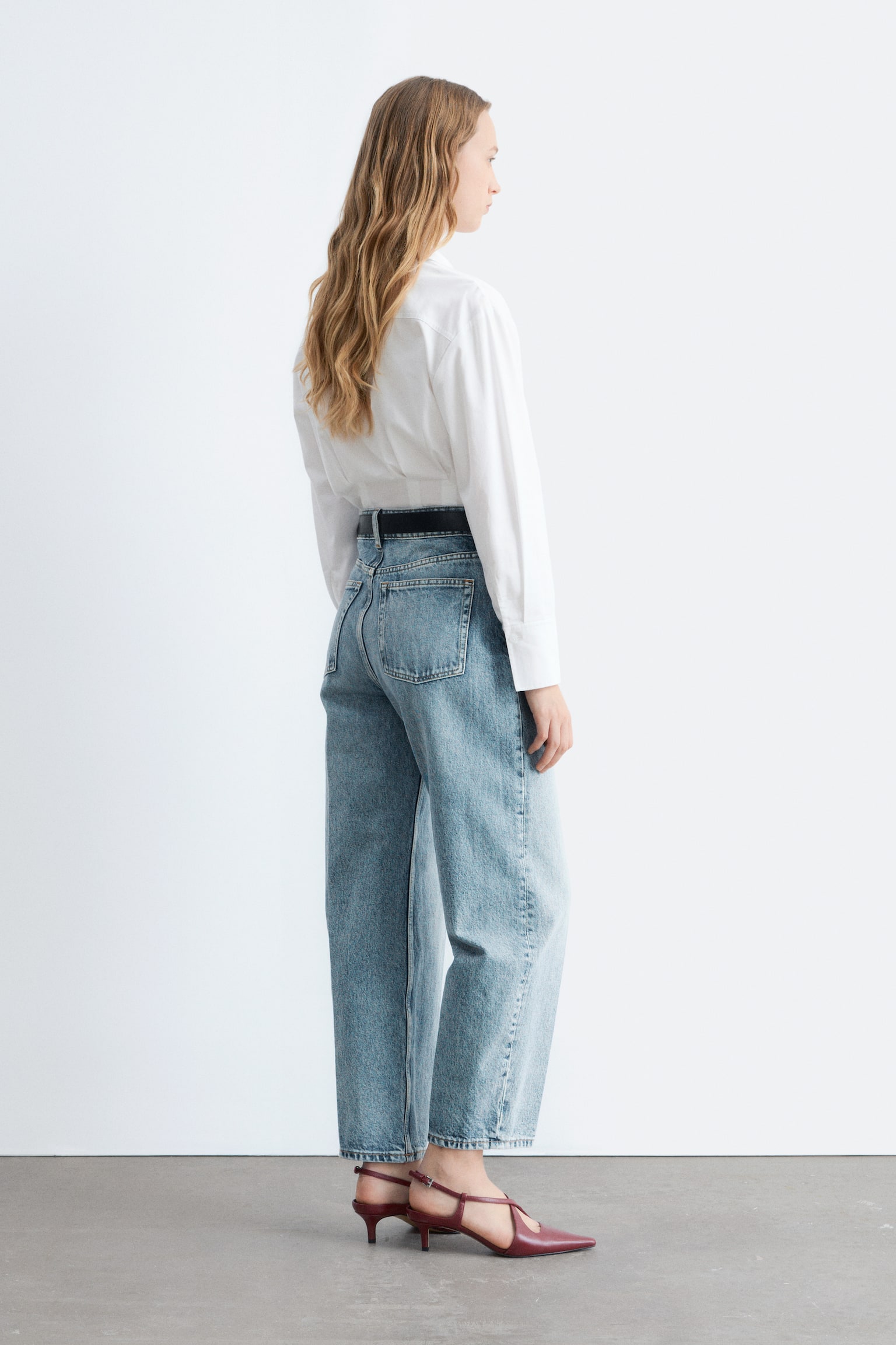 Košile s úzkými rukávy - Bílá/Béžová - 4