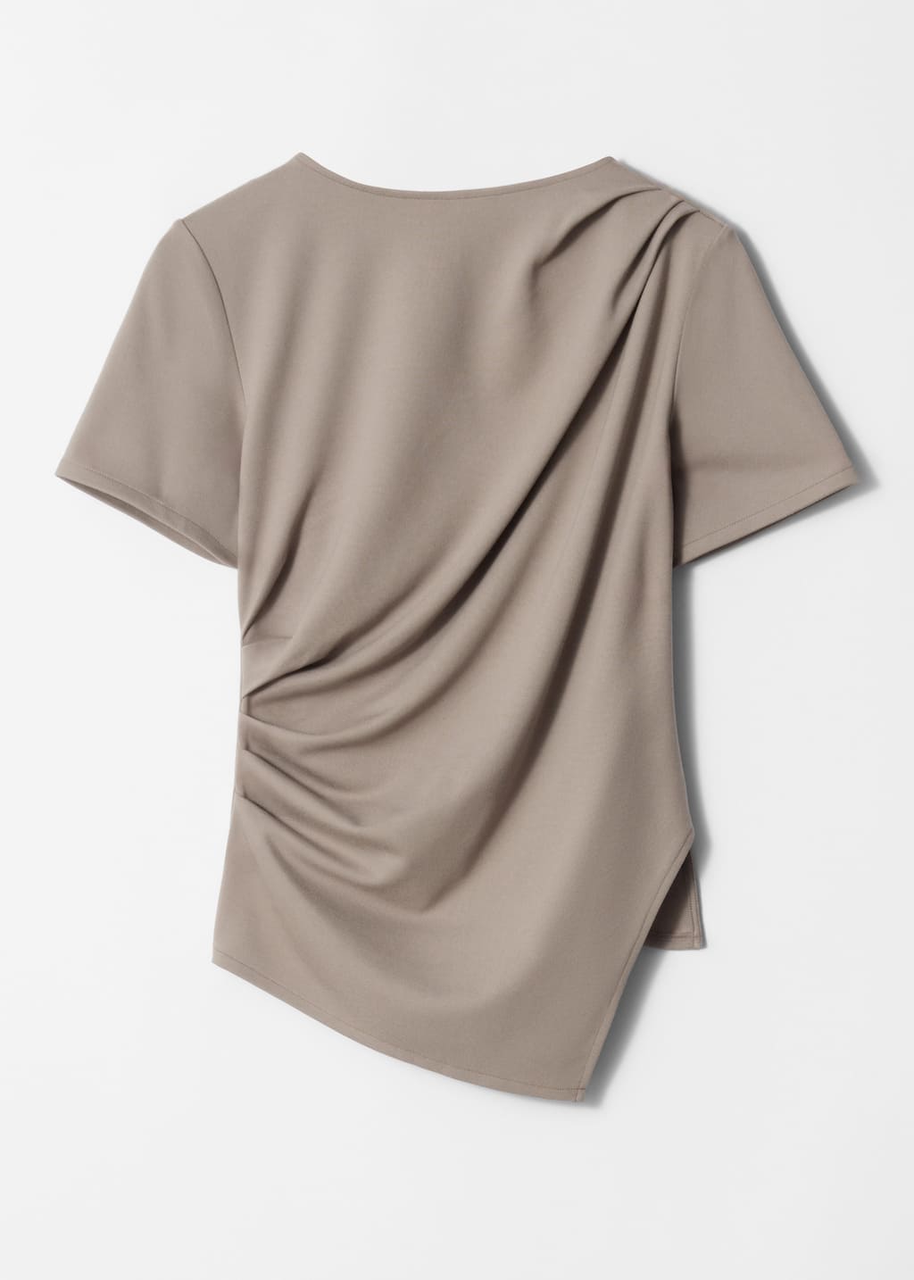 T-shirt asymétrique drapé - Noir - Still Life