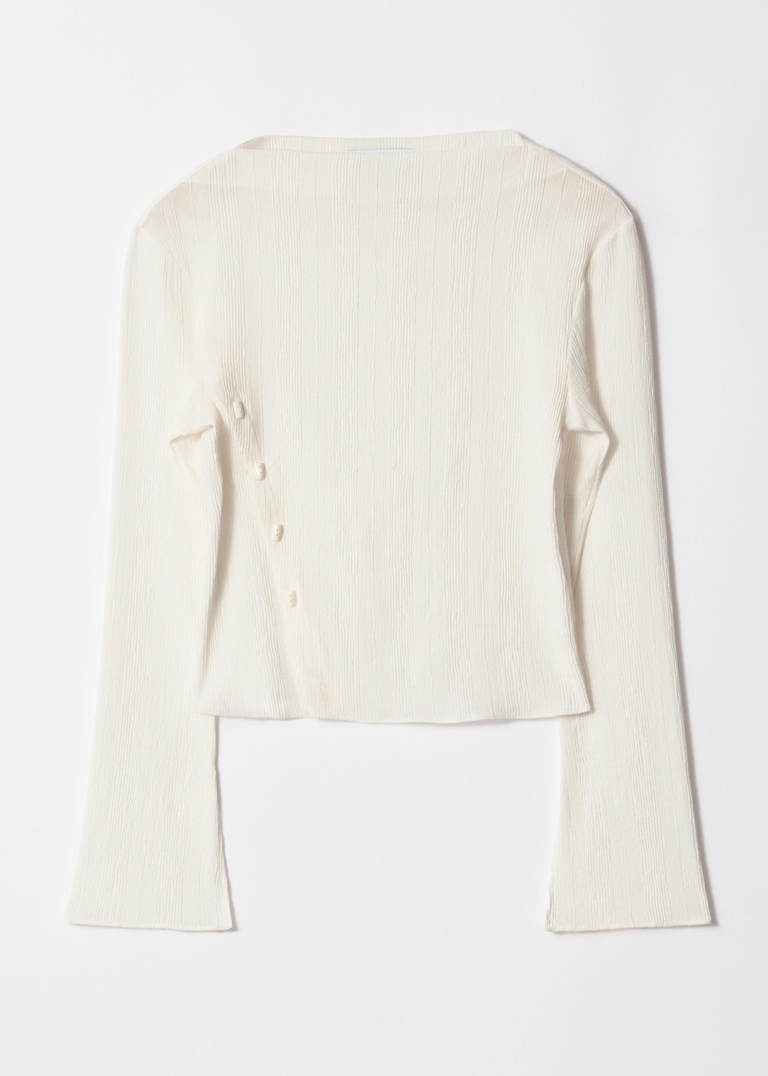 Boat-Neck Flared-Sleeve Top - White - & Other Stories US