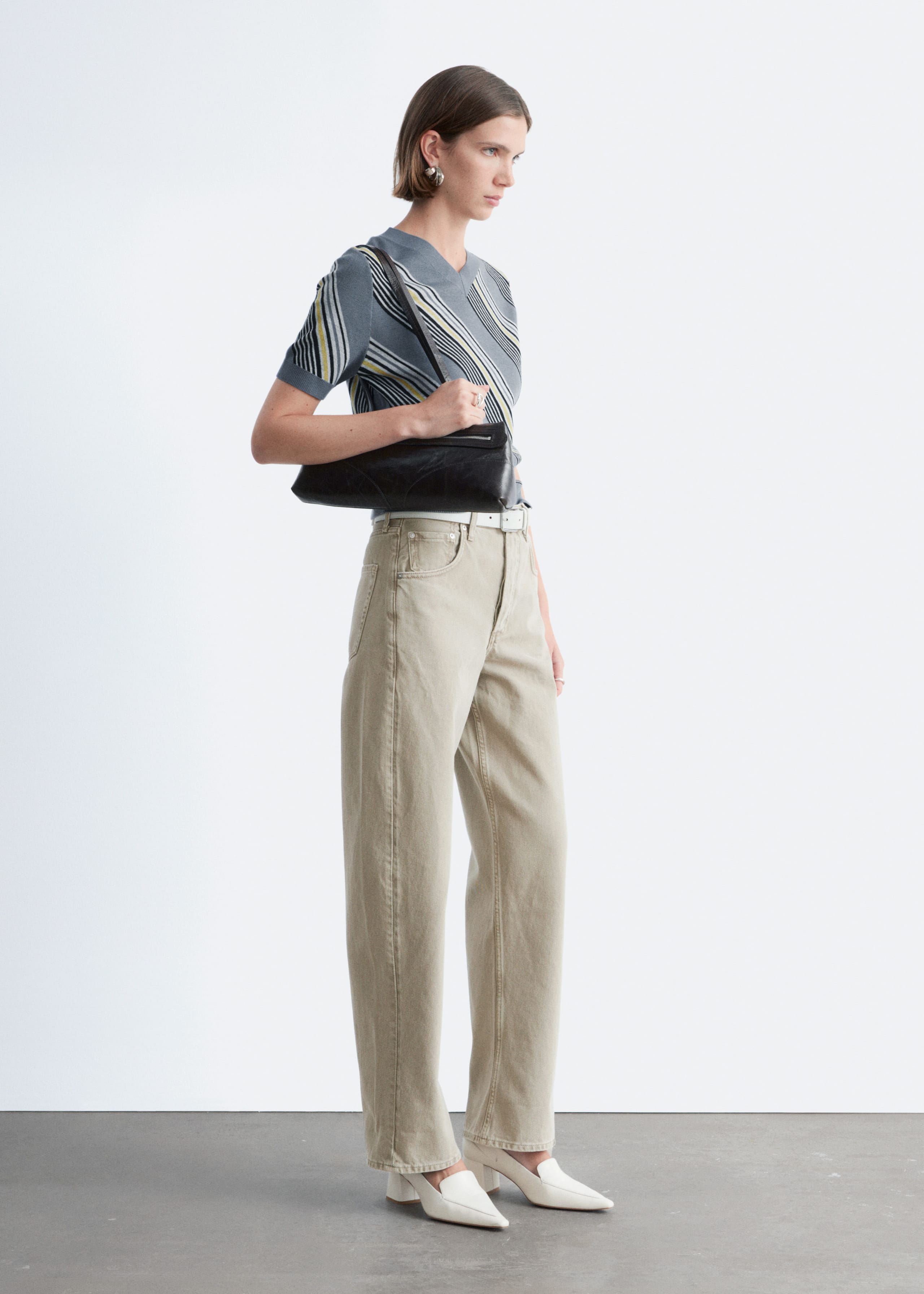 Image of Barrel-Leg Jeans