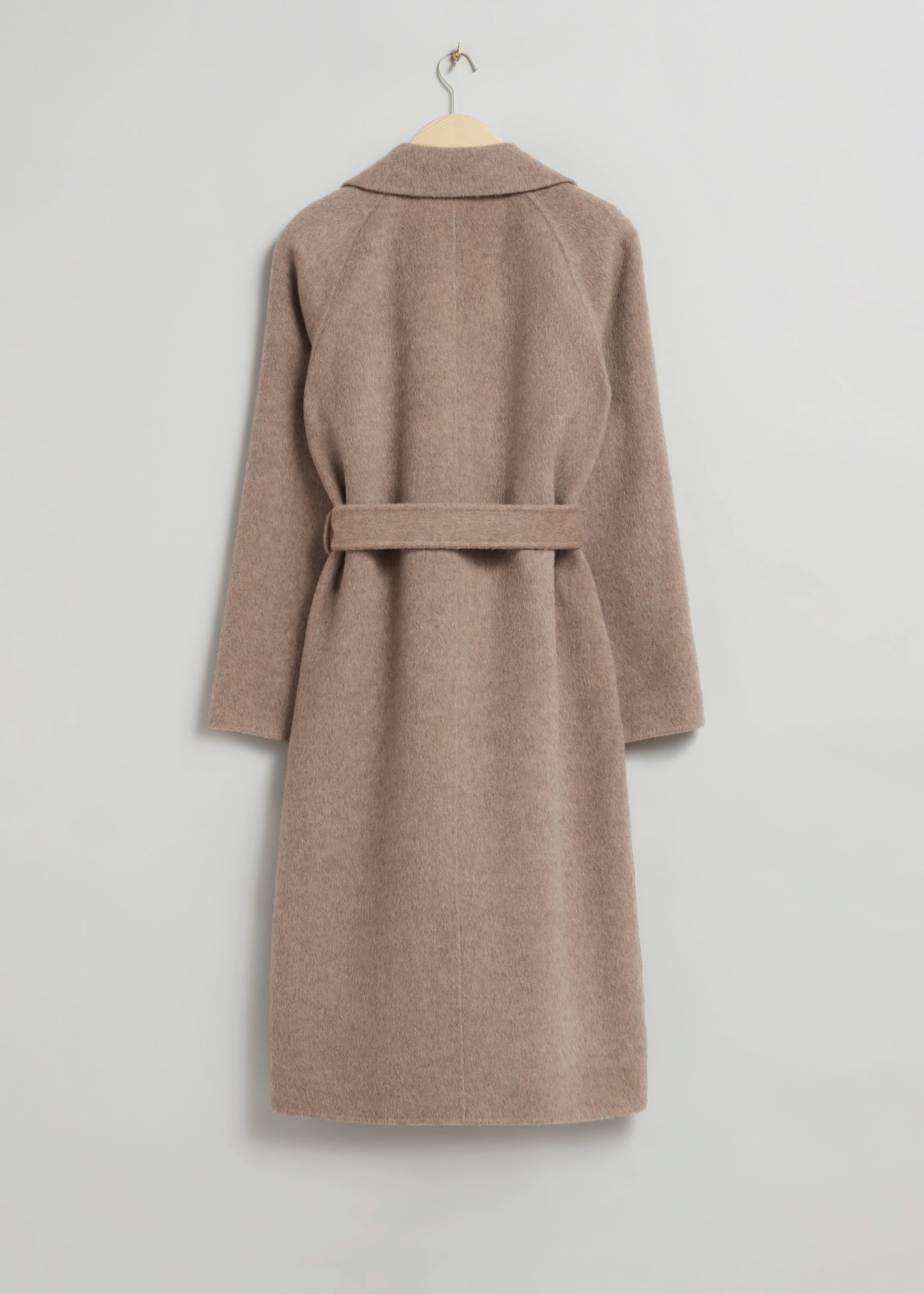 View larger image: Belted Wool Coat - Beige Melange - Ladies | H&M GB 2