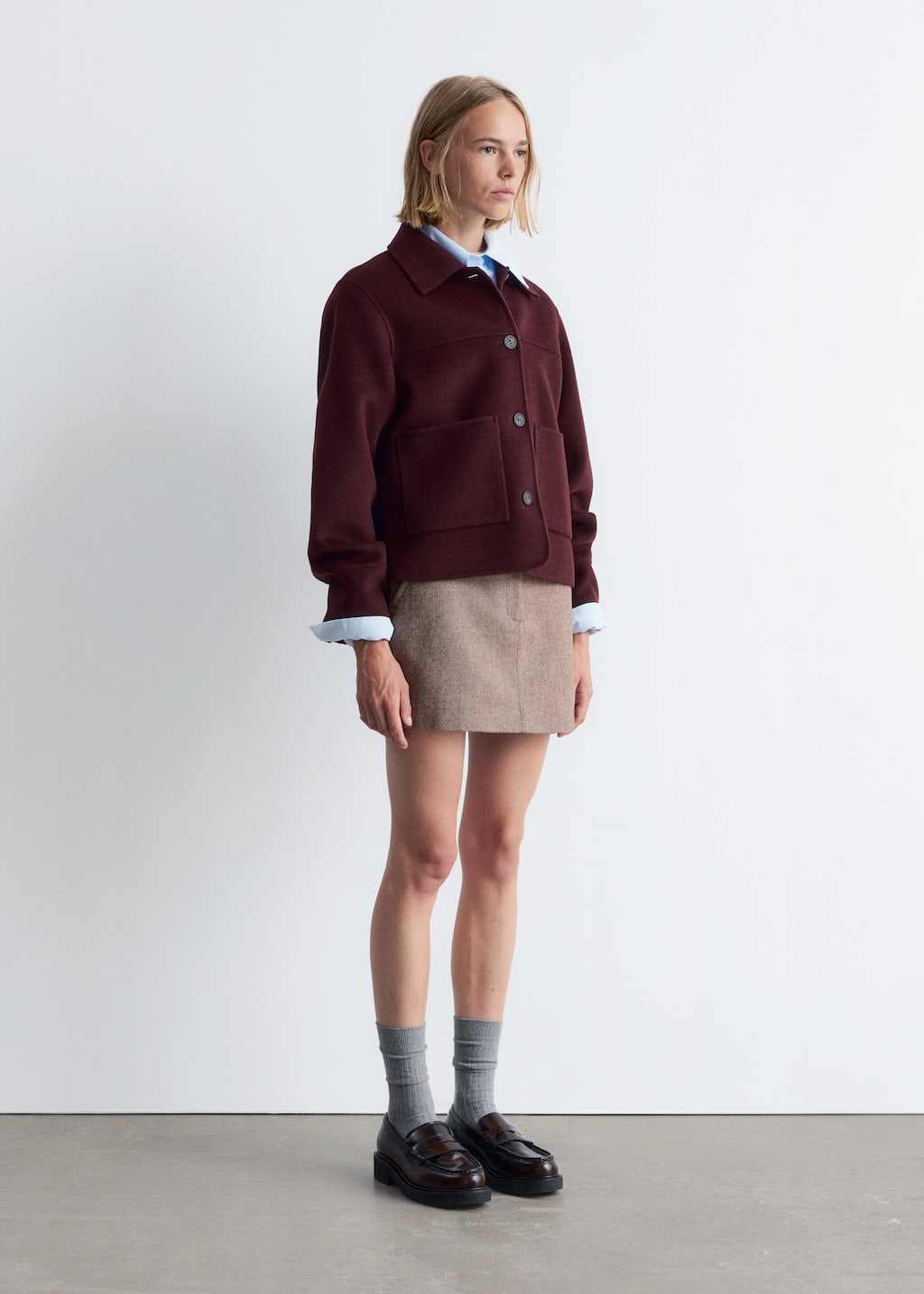 Image of Wolljacke mit Kragen