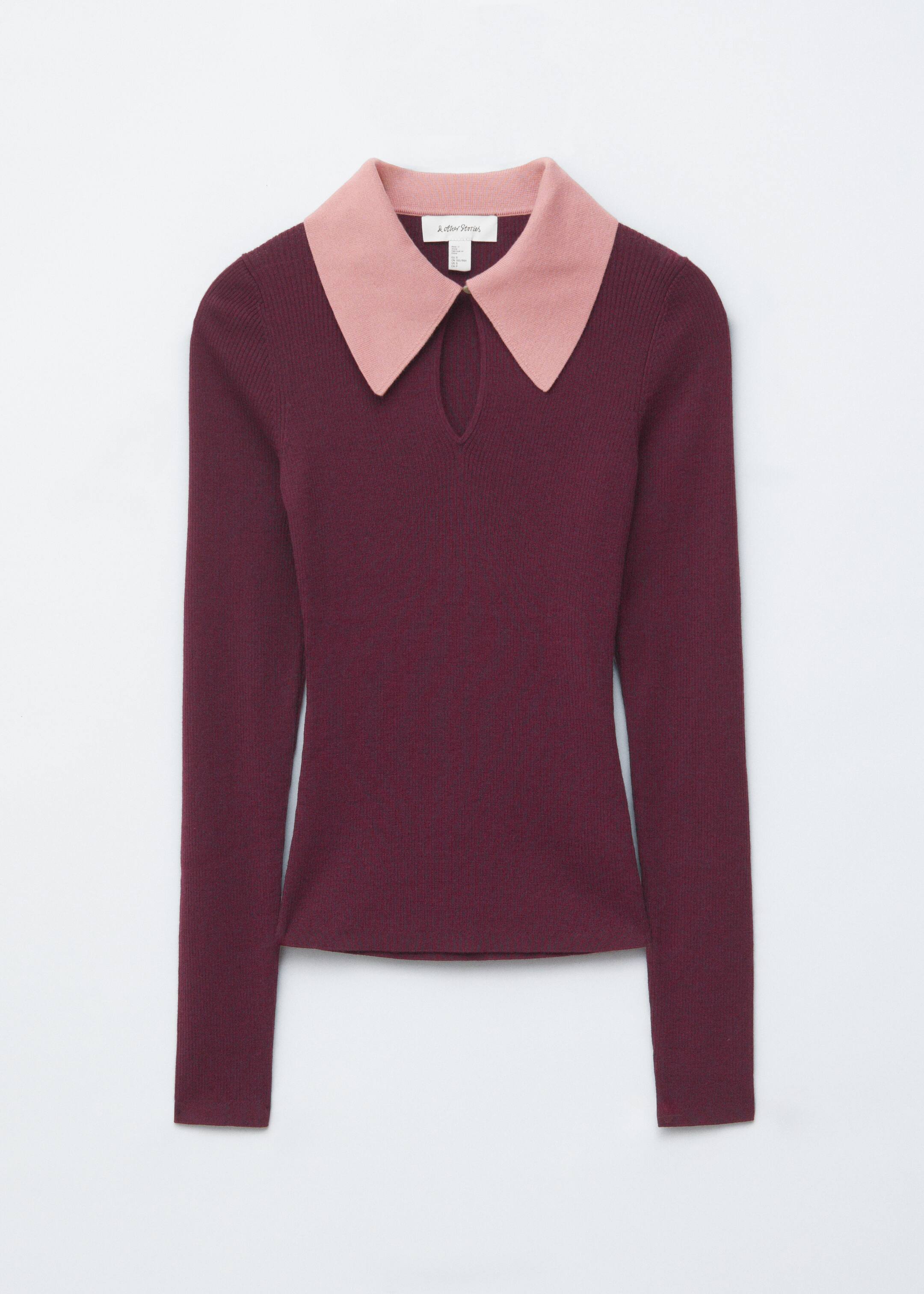 Agrandir l'image: Haut avec col à ouverture goutte d’eau - Rouge foncé/Rose - FEMME | H&M BE 6