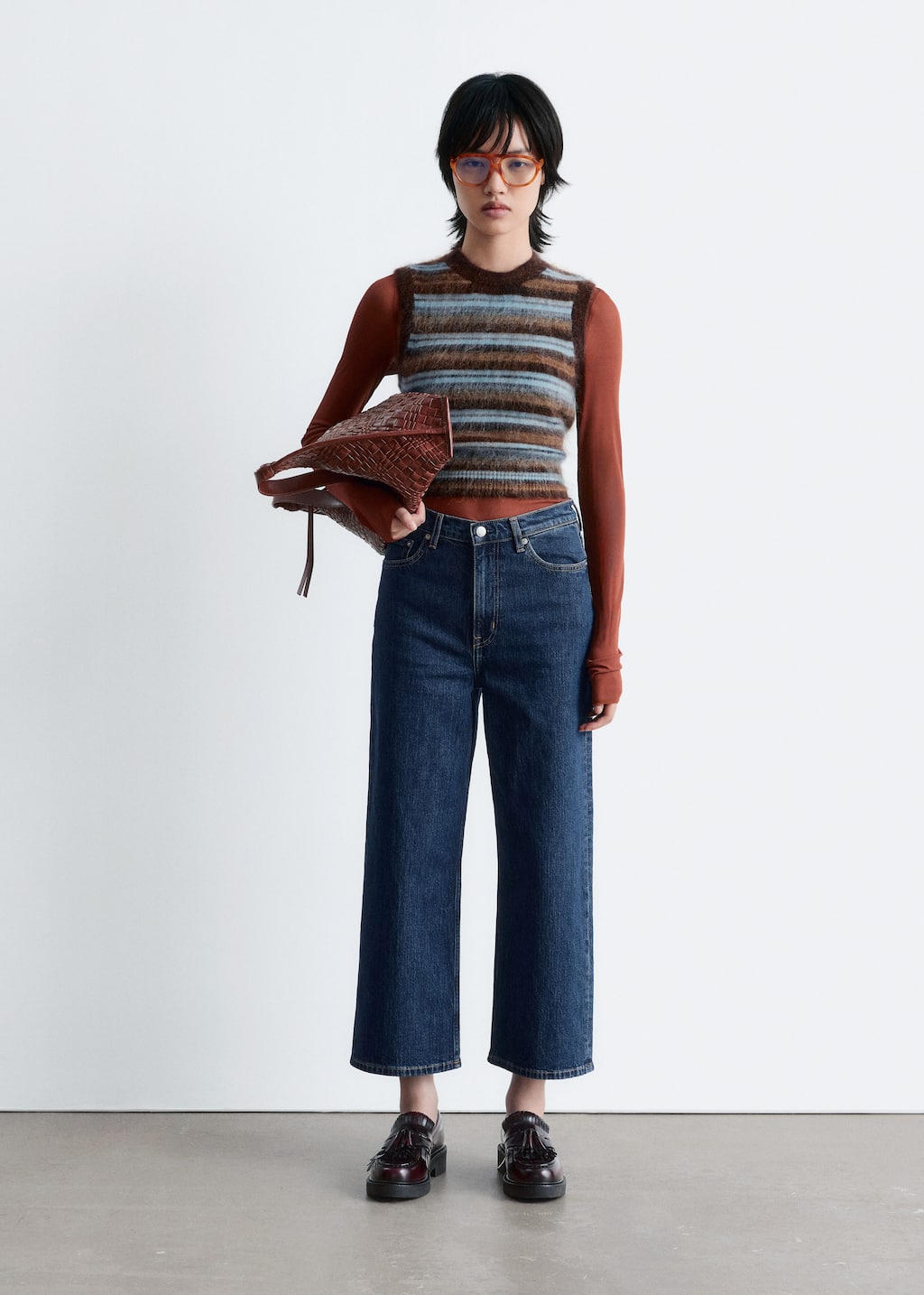 Image of Cropped Wide-Leg Jeans