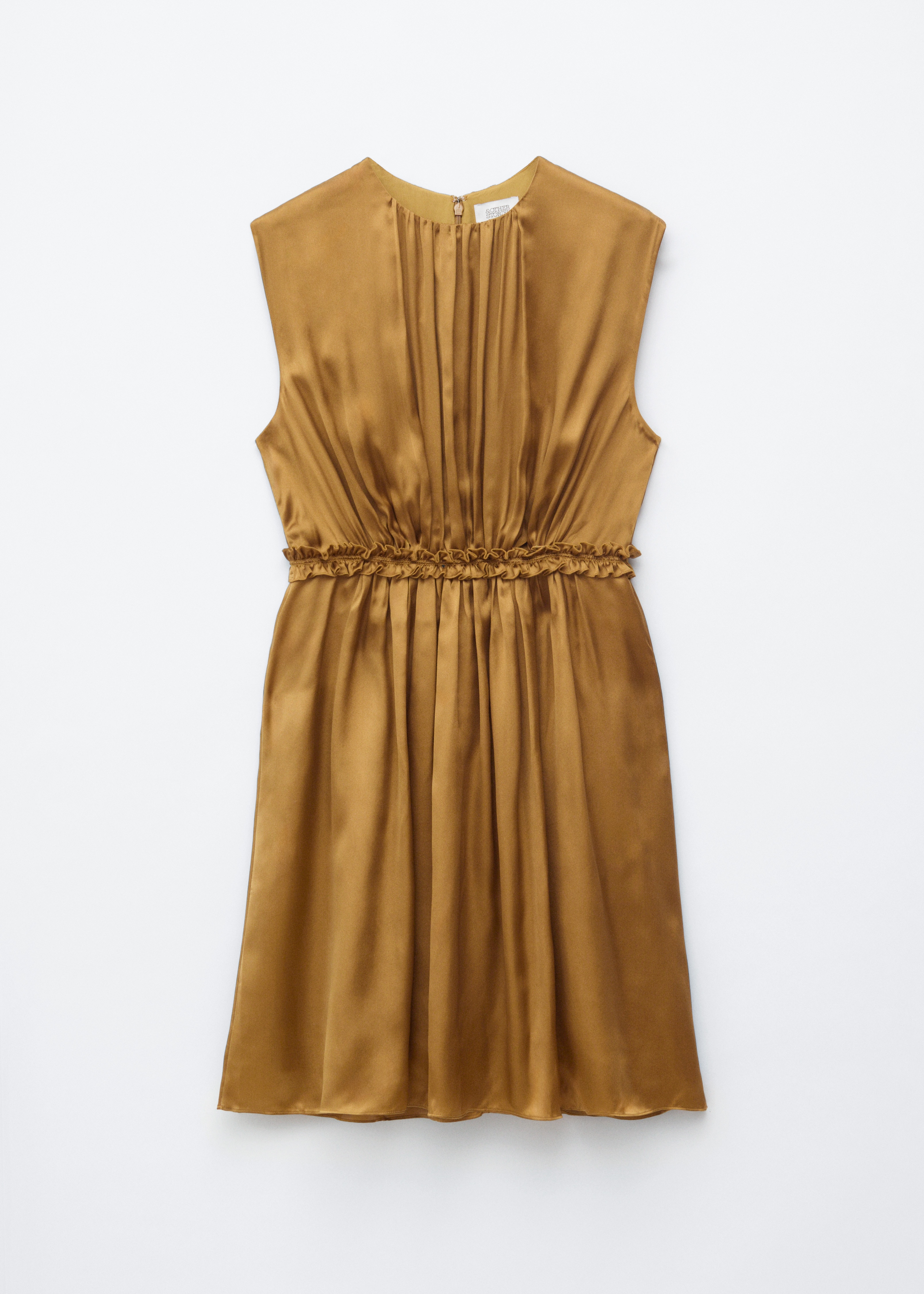 Mini abito in seta con arricciature