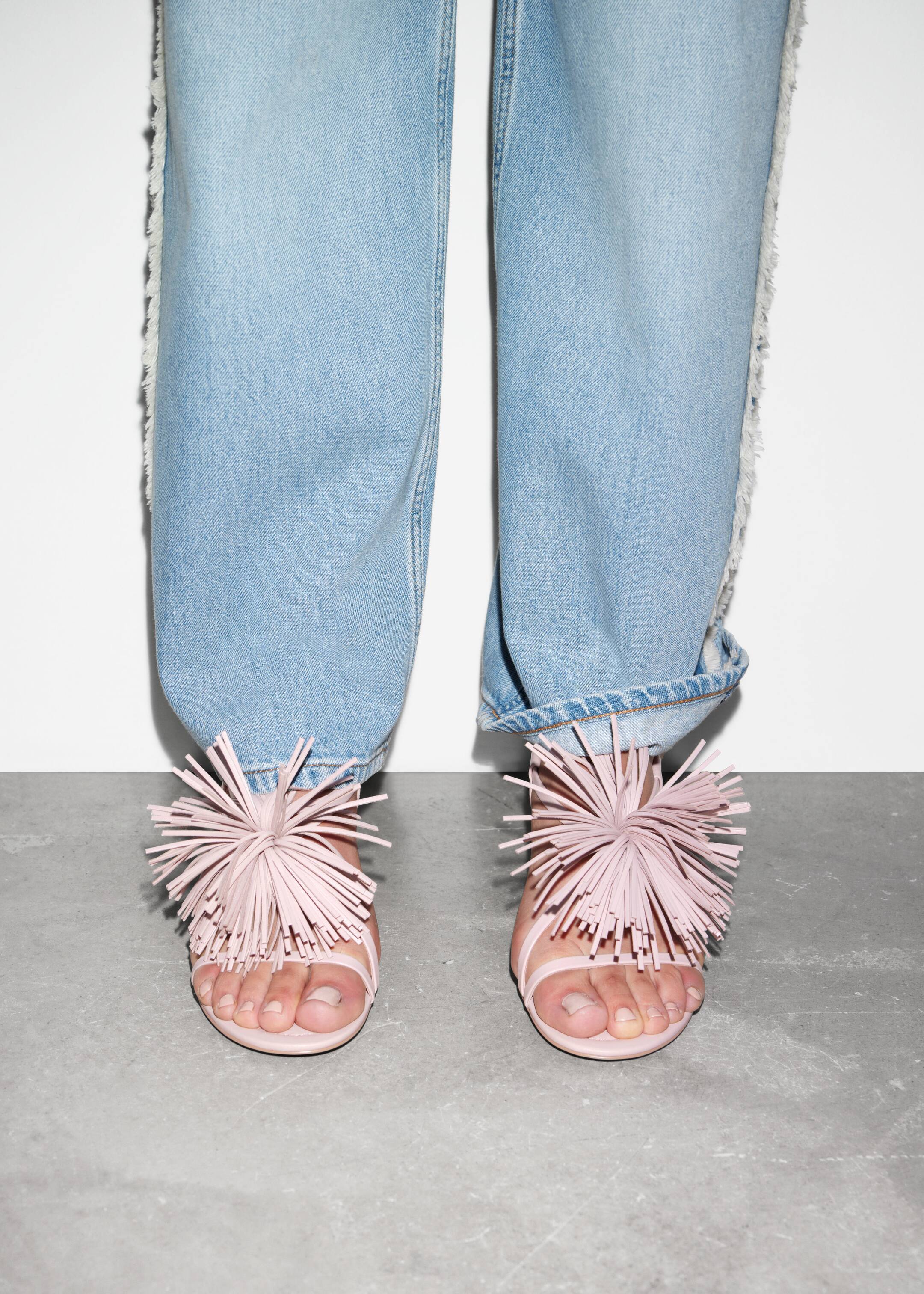 Agrandir l'image: Sandales en cuir à franges - Rose - FEMME | H&M BE 2