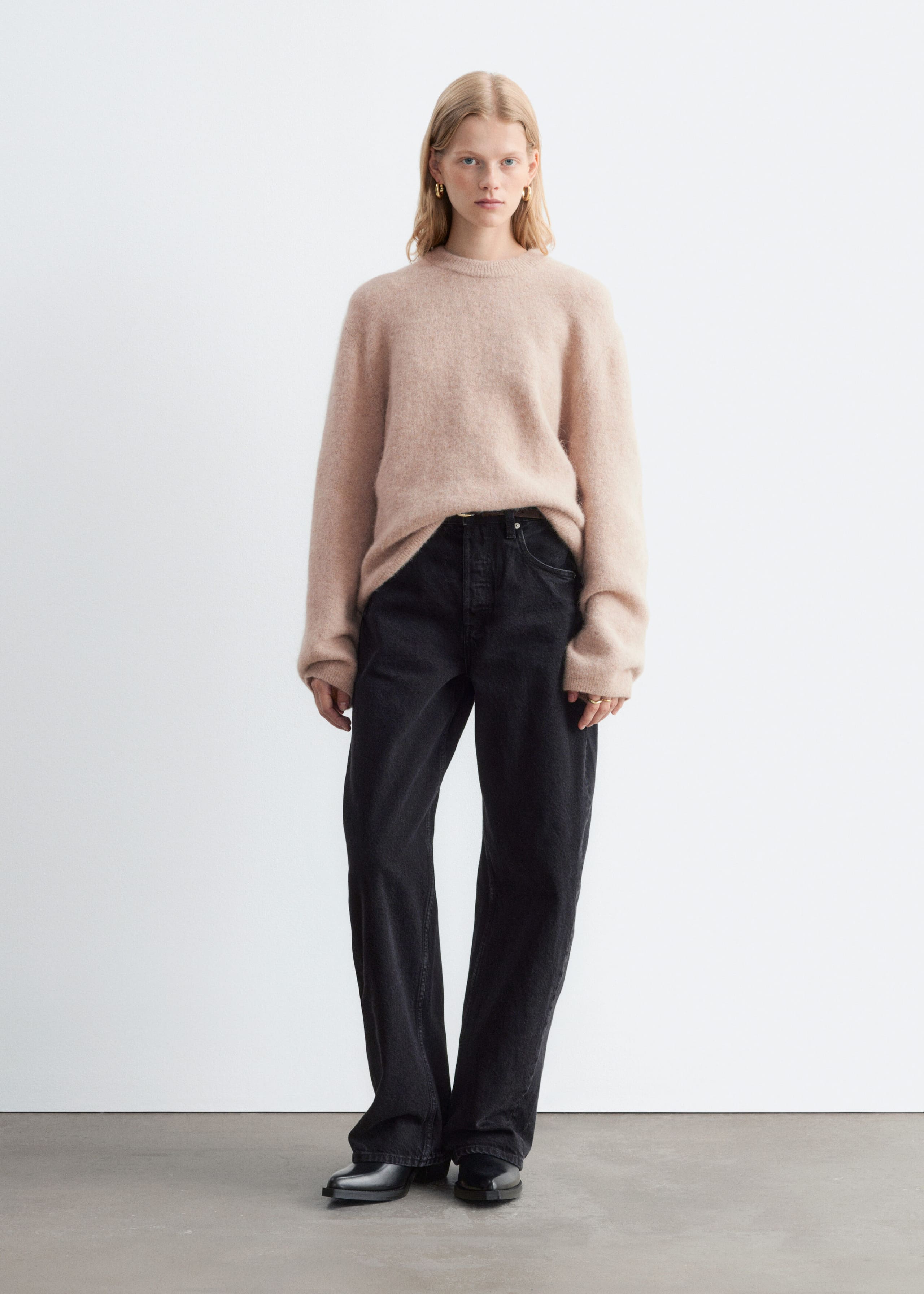 Alpaca-Blend Jumper - Beige - Lookbook