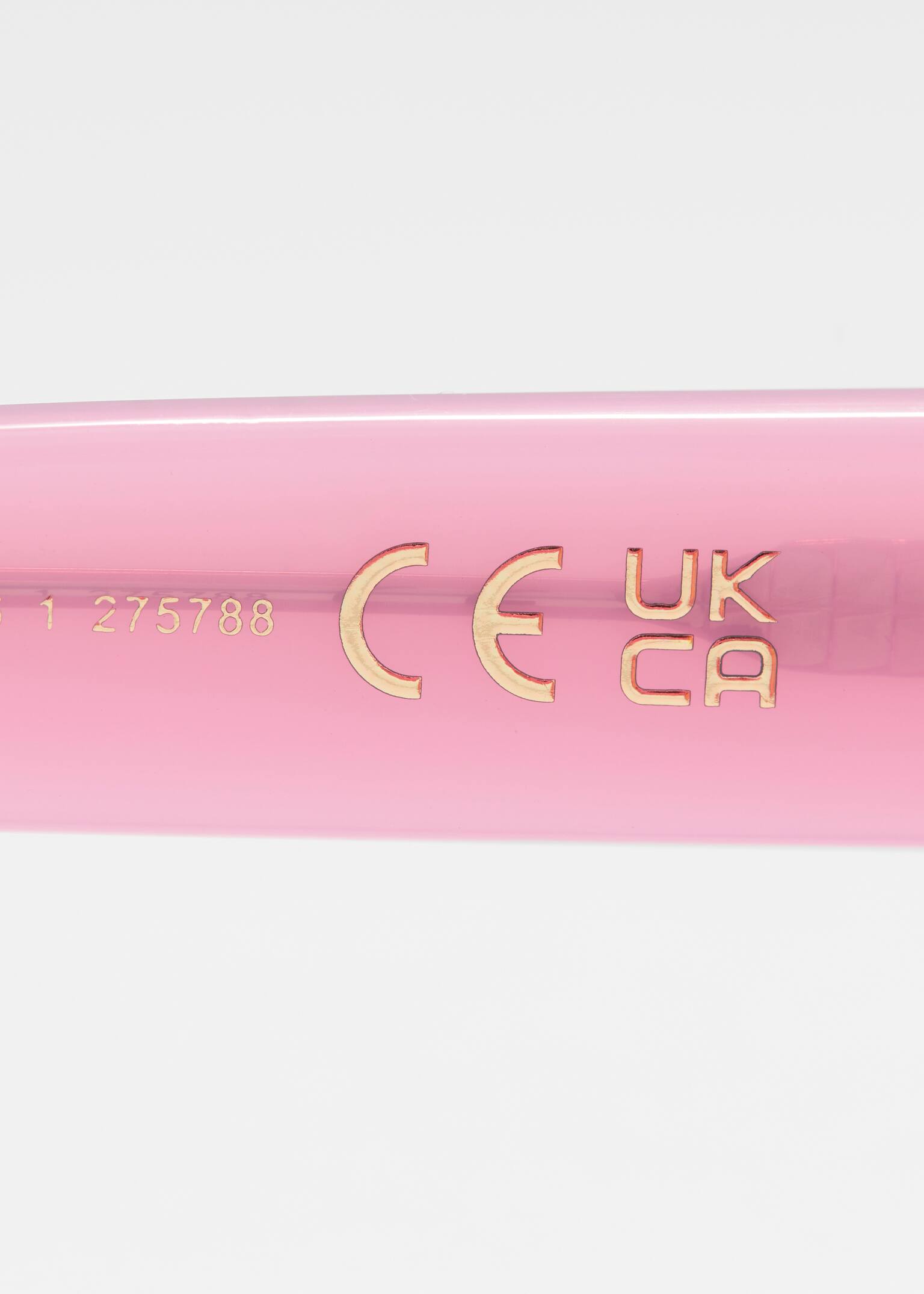 Ochelari de soare cu ramă îngustă din acetat - Pink/Negru - 5