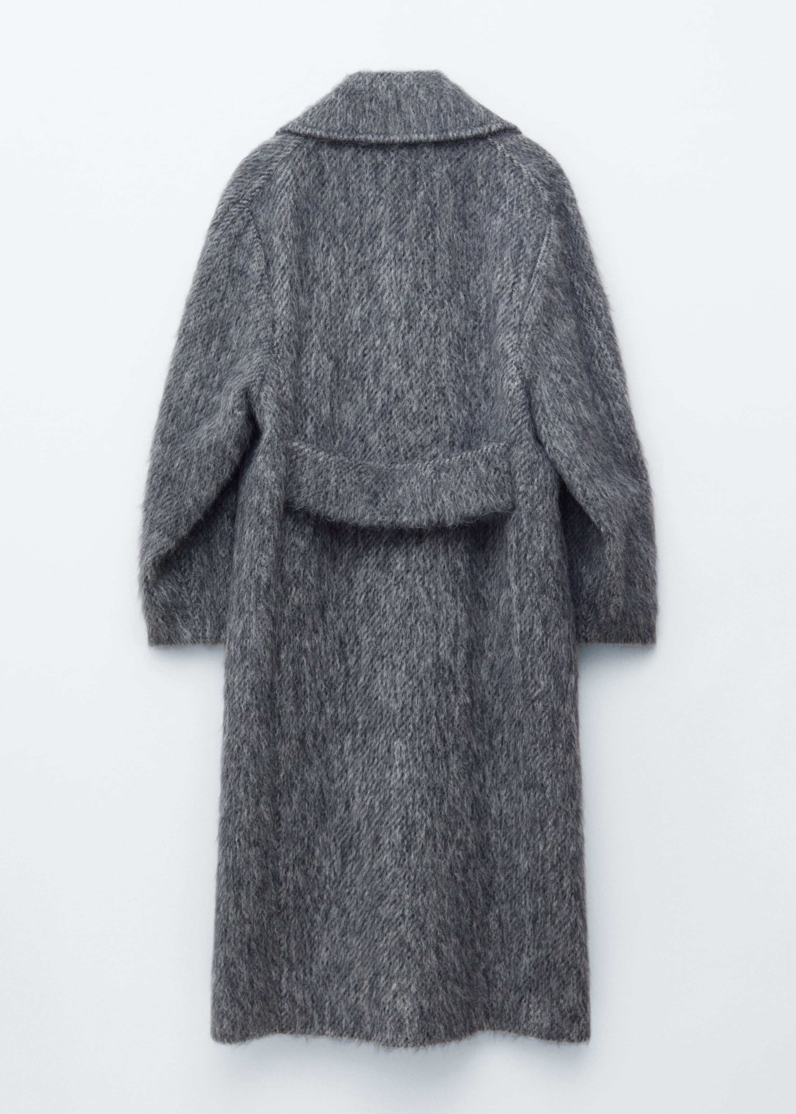 Brushed Wool-Blend Coat - Dark Grey Melange - Still Life