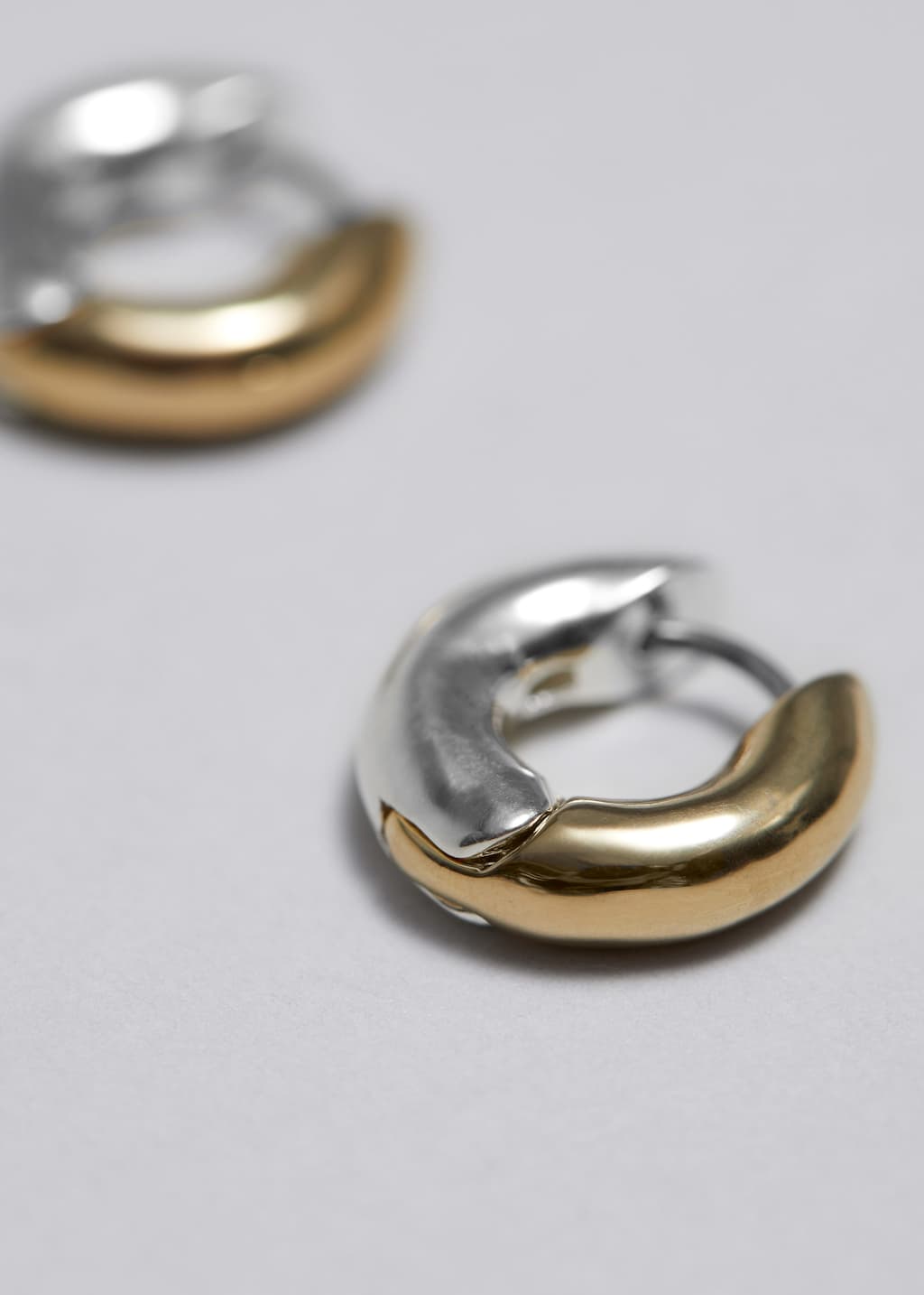 Chunky Hoop Earrings - Silver/Gold - Still Life