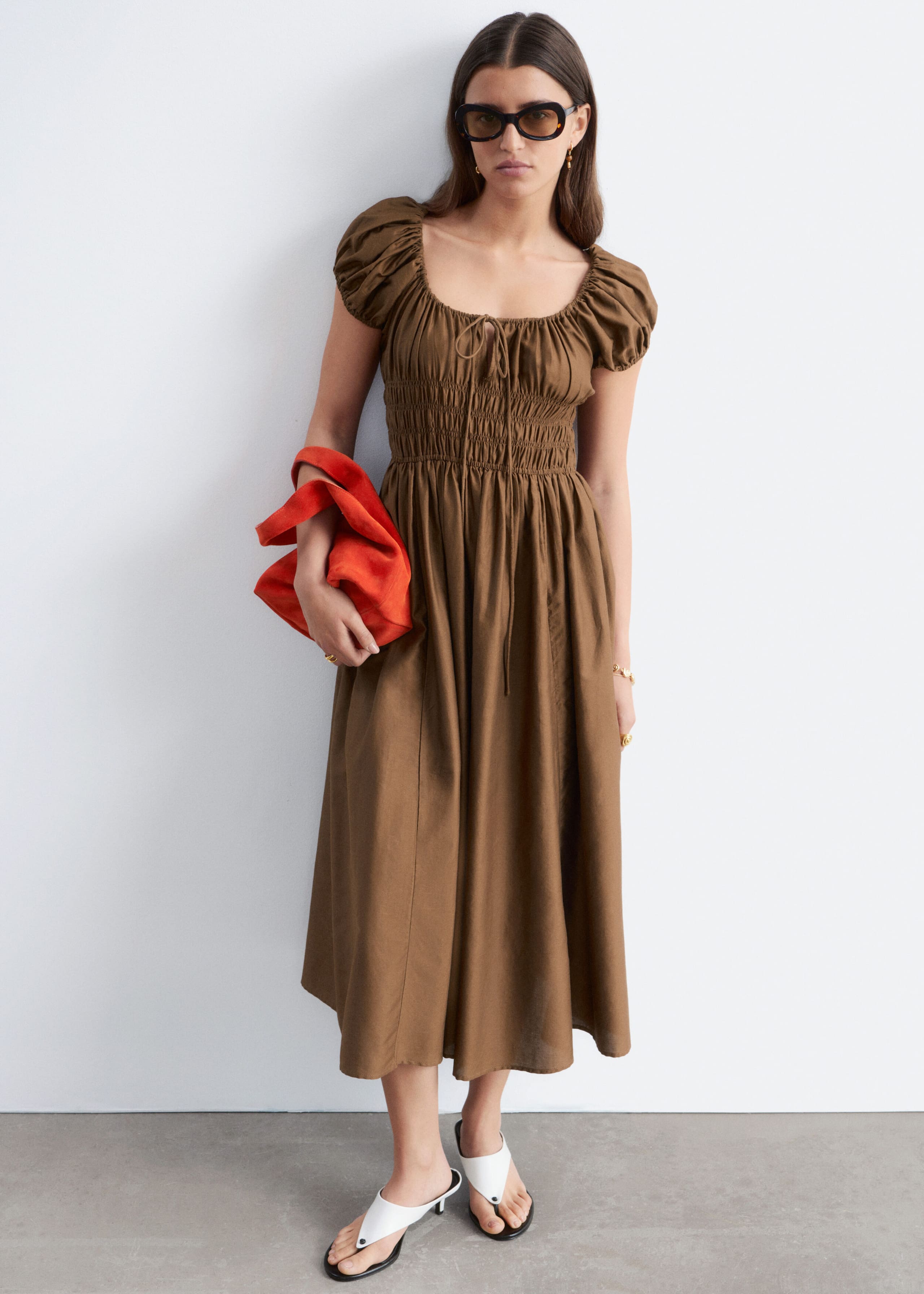 Image of Smocked Waist Midi Dress