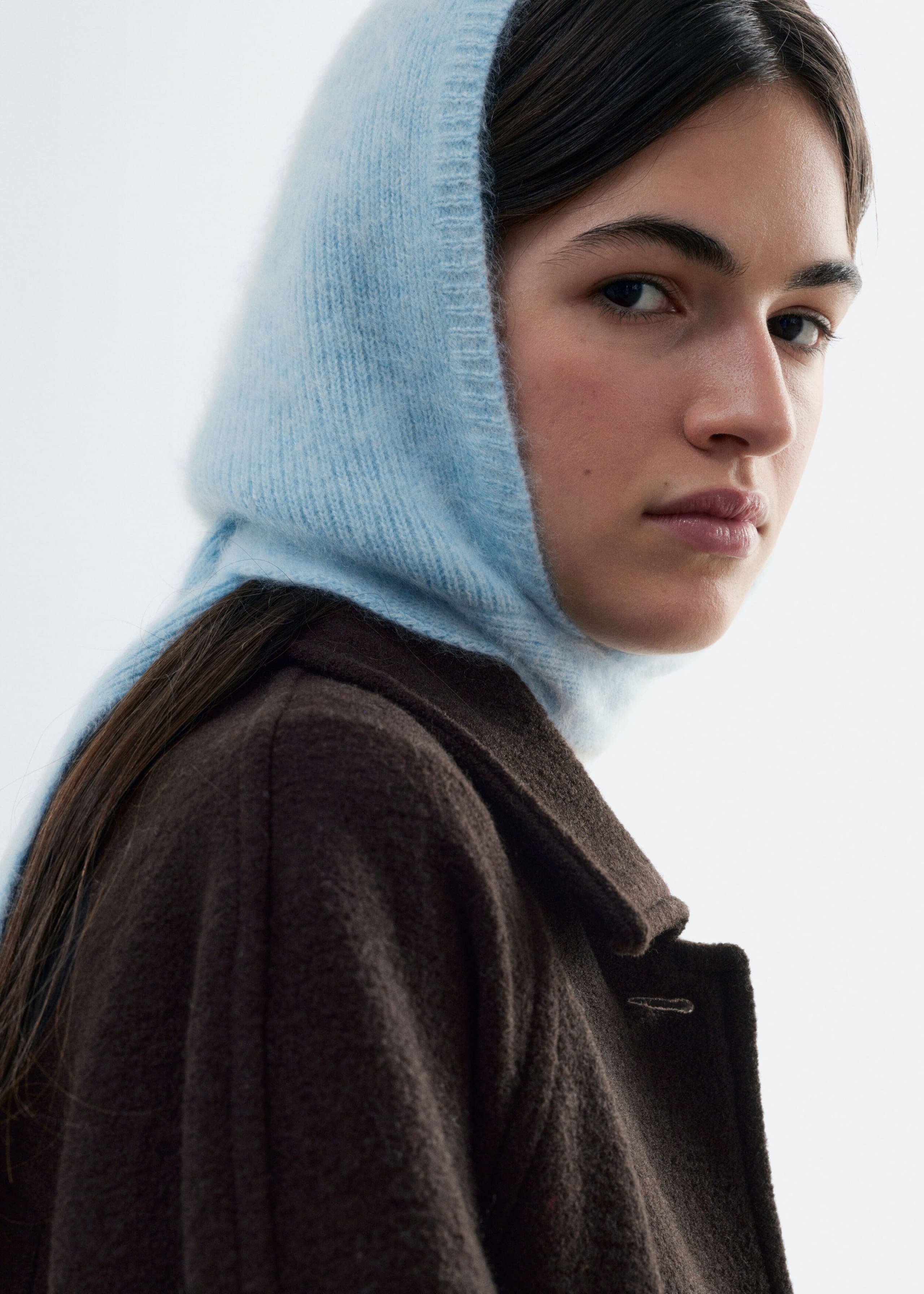 Brushed Cashmere Bonnet - Grey - Lookbook
