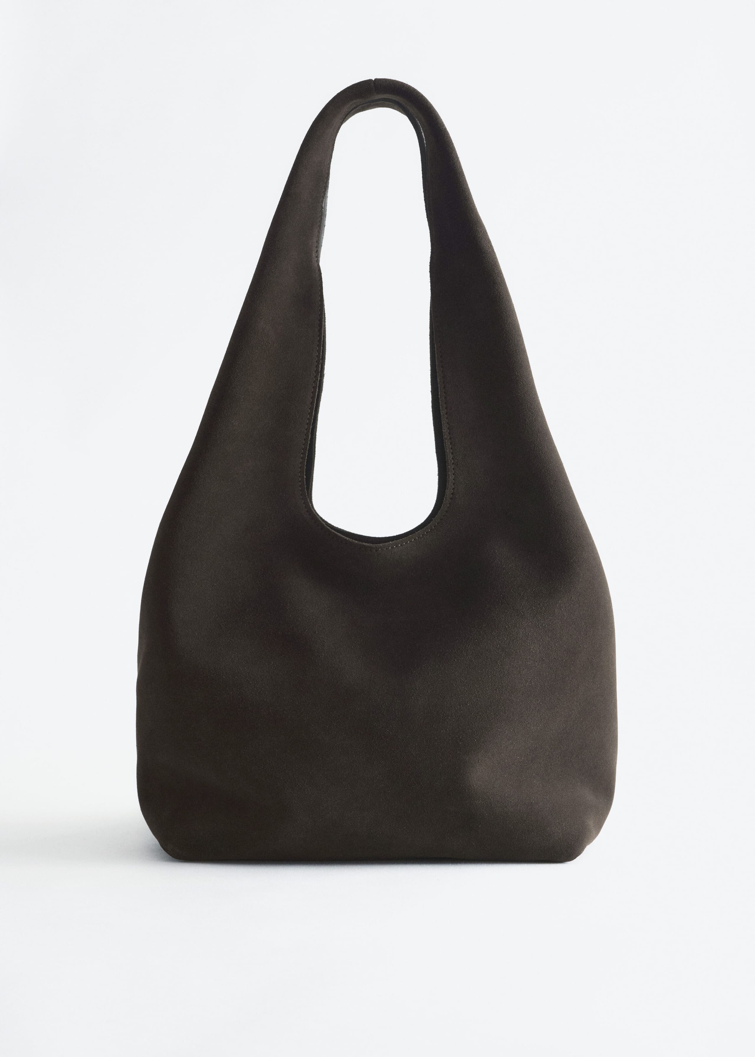 Split Suede Tote - Dark Brown - Still Life
