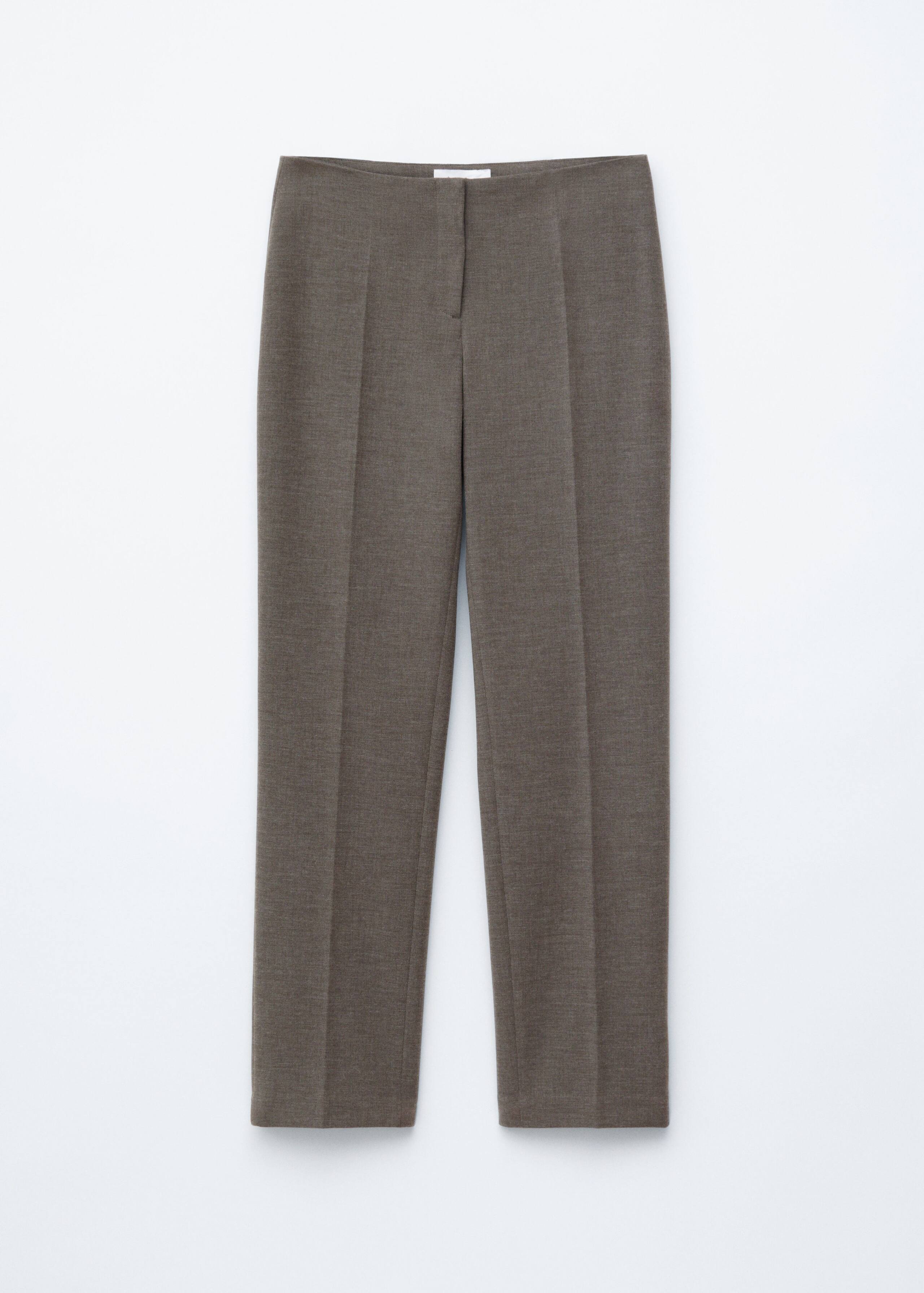 Image of Wool-Blend Tailored Trousers