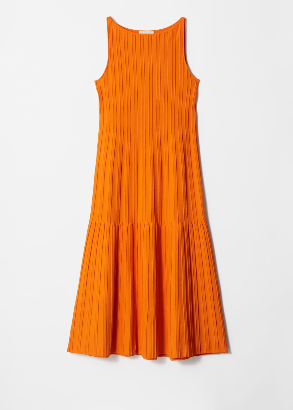 Image of Robe midi côtelée