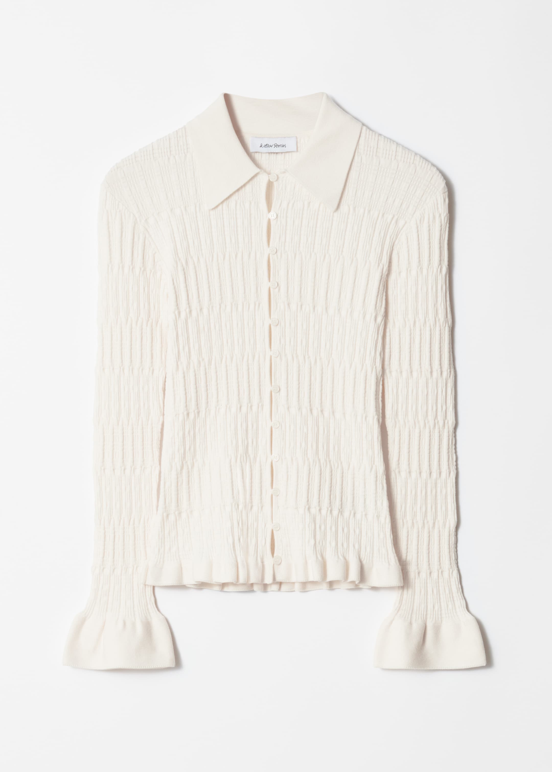 Grösseres Bild ansehen: Strickjacke mit Kragen - Creme - DAMEN | H&M CH 1