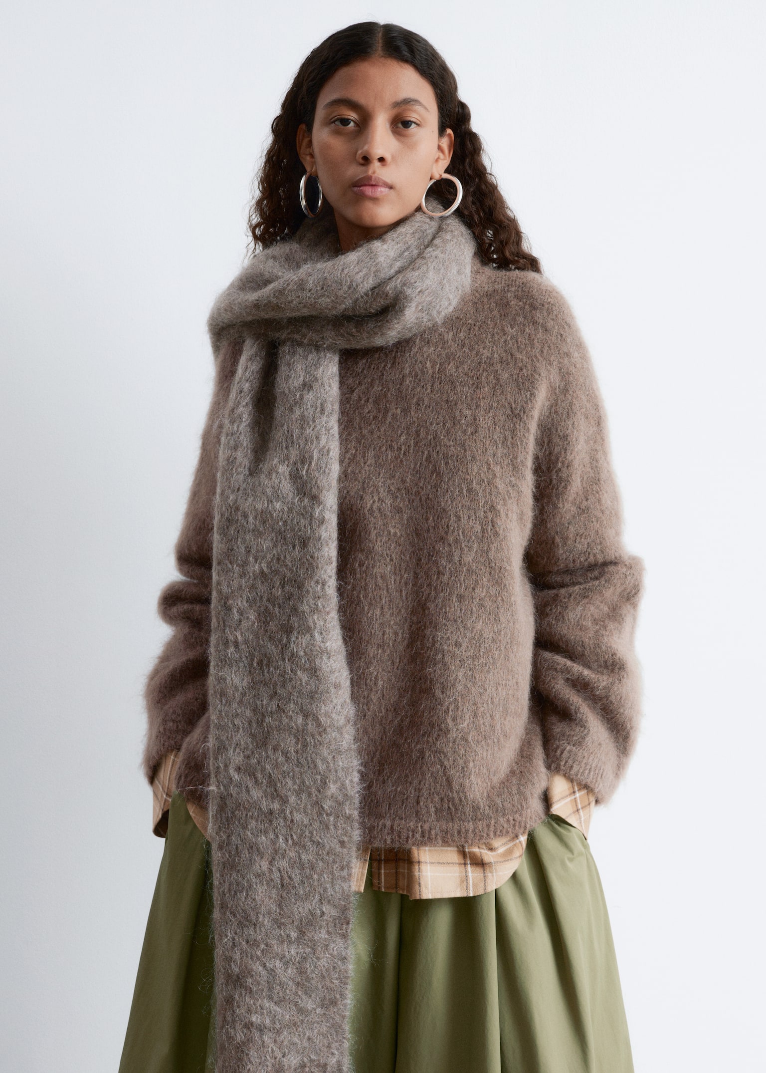 Mohair-Blend Jumper - Taupe/Lichtgroen/Donkerblauw/Donkerbruin/Dark Red/Mint - 1