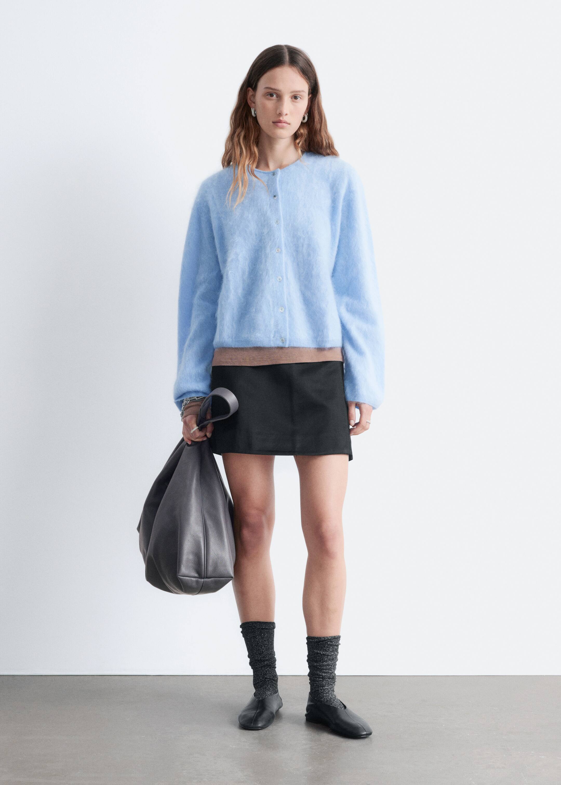 Visa större bild: Stickad kashmircardigan - Light Blue - DAM | H&M FI 3