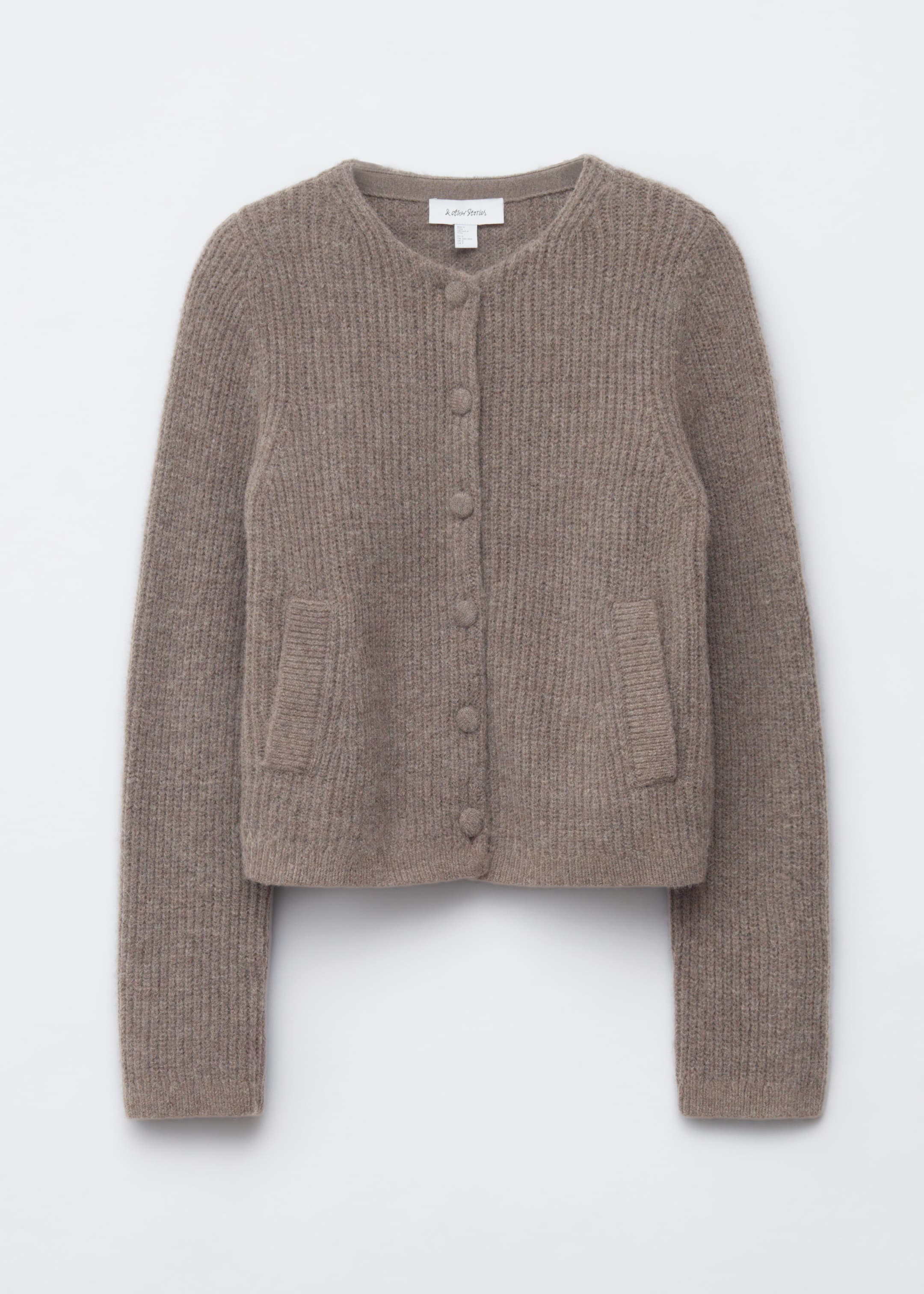 Agrandir l'image: Cardigan en maille côtelée - Taupe - FEMME | H&M FR 6