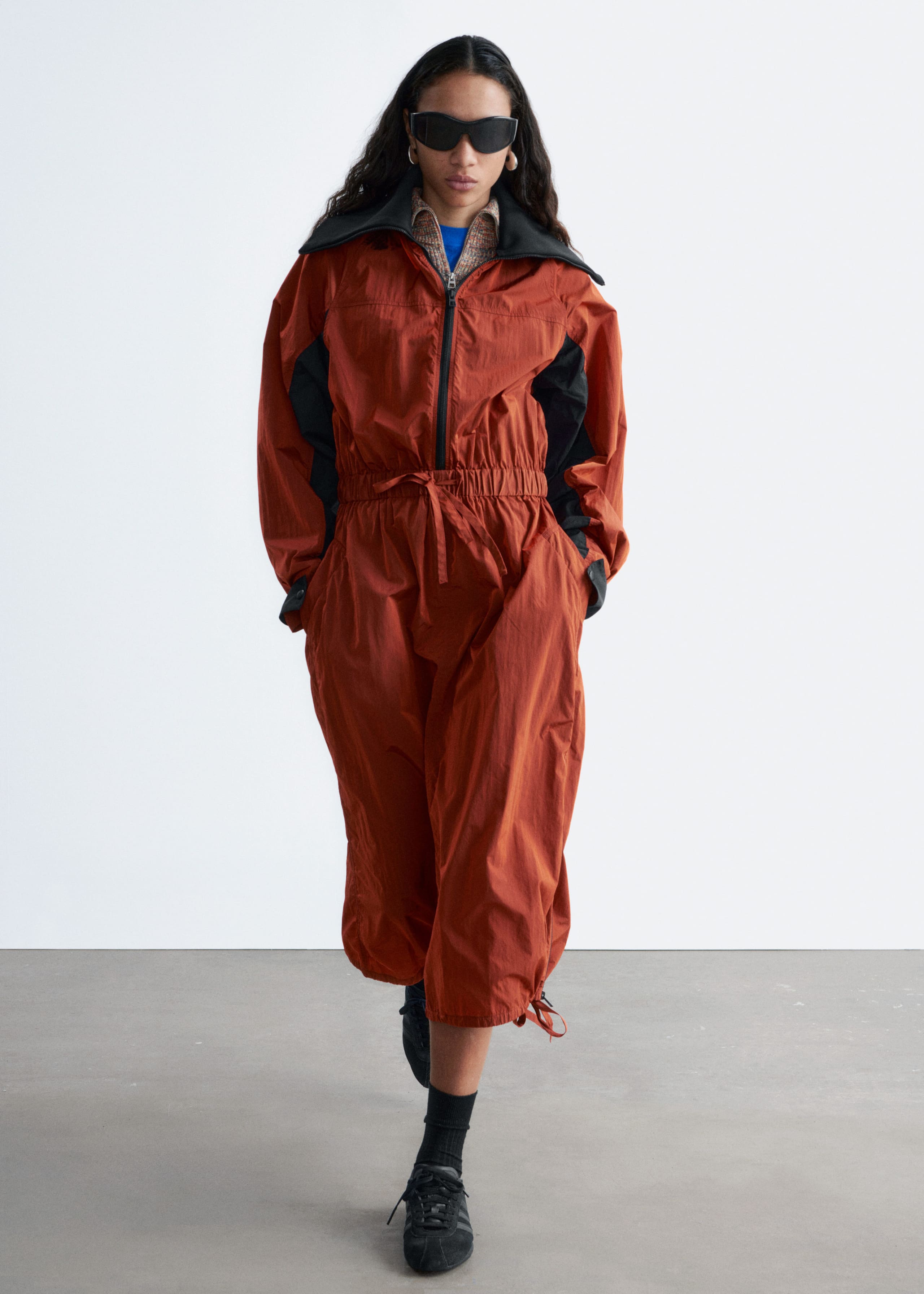 Image of Technical Drawstring Midi Dress