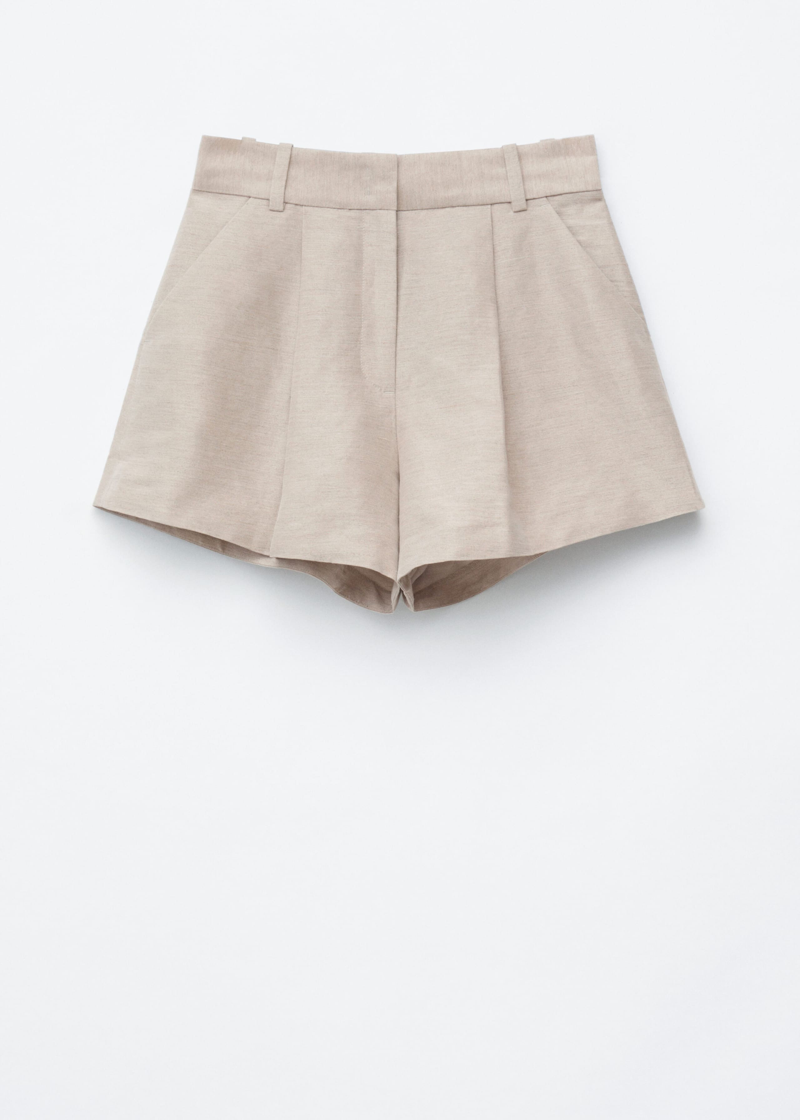 Pleated Linen-Blend Shorts - Beige - Still Life