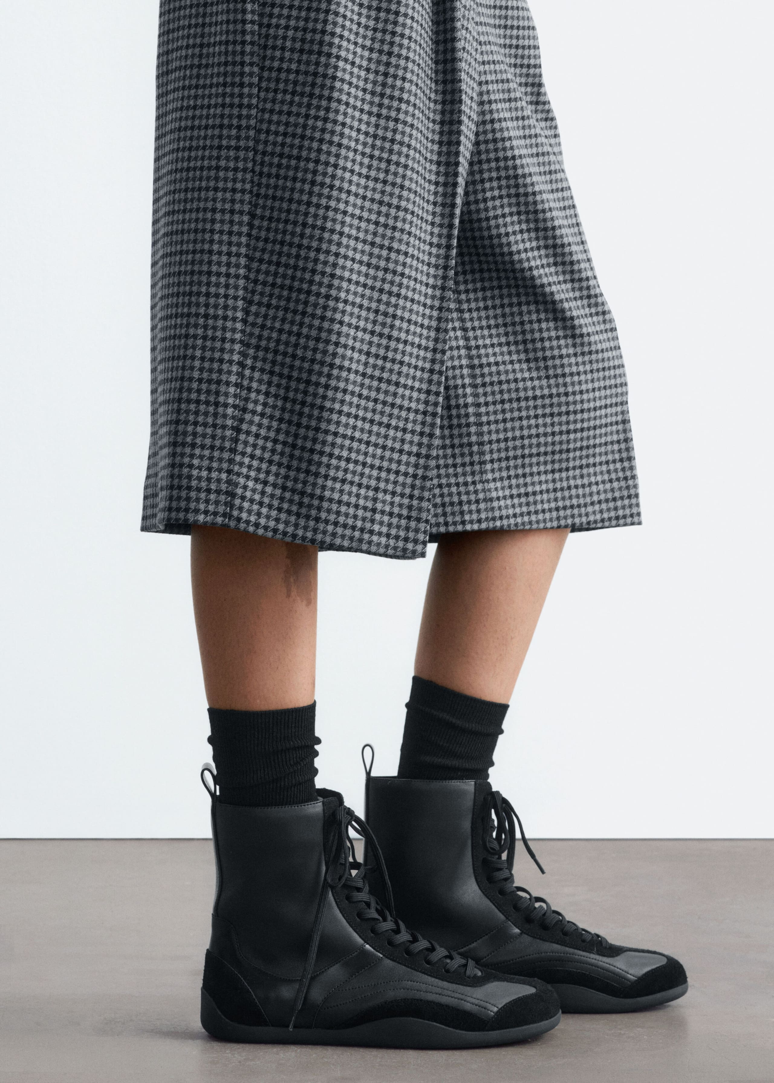 Bottines à lacets - Noir - Lookbook