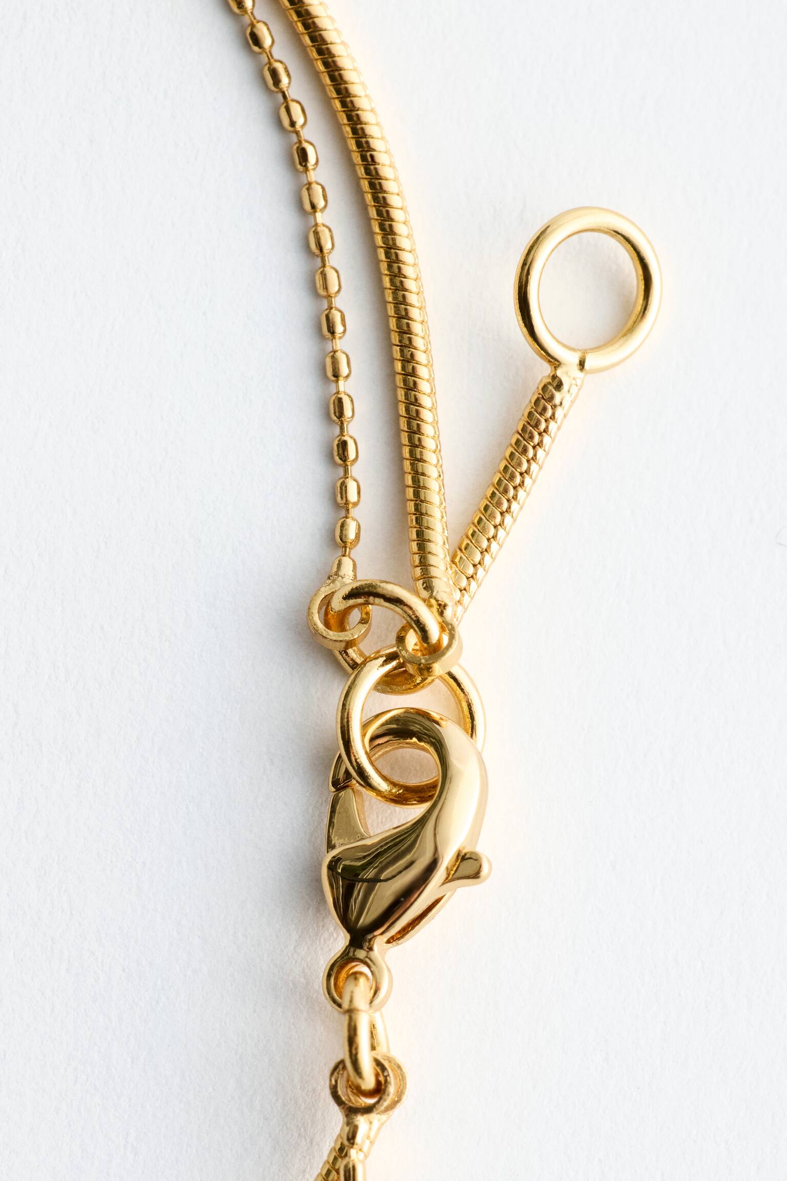 Podwójna bransoletka łańcuszkowa z kwarcem - 2