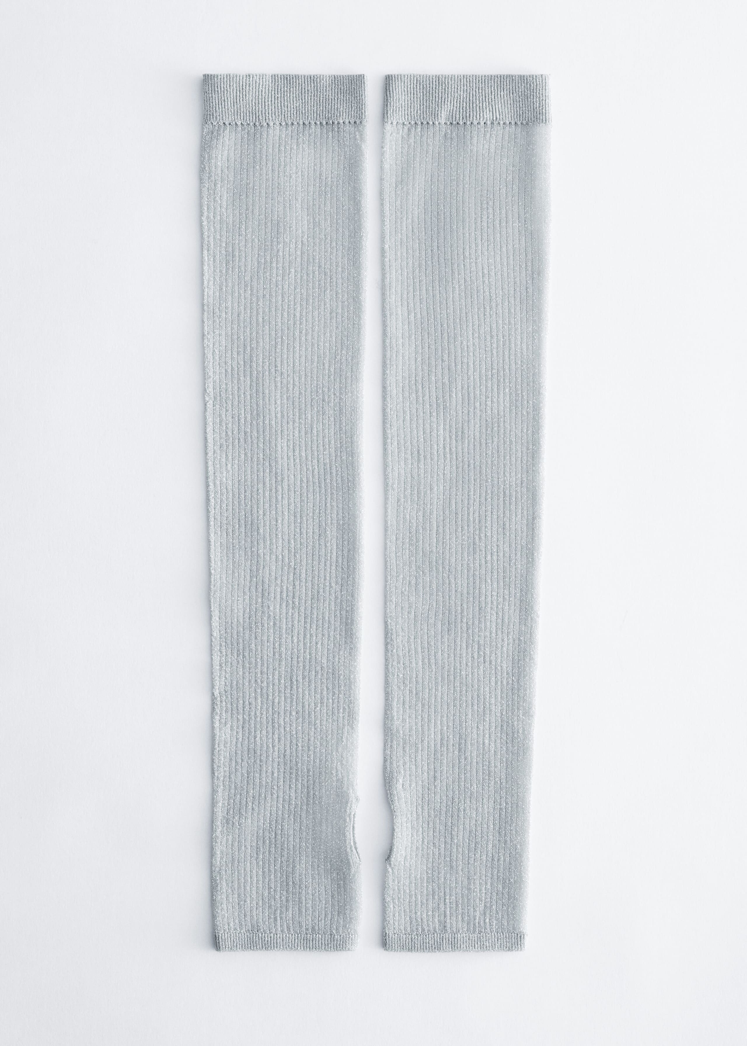 Ribbed Fingerless Gloves - Grey - Still Life