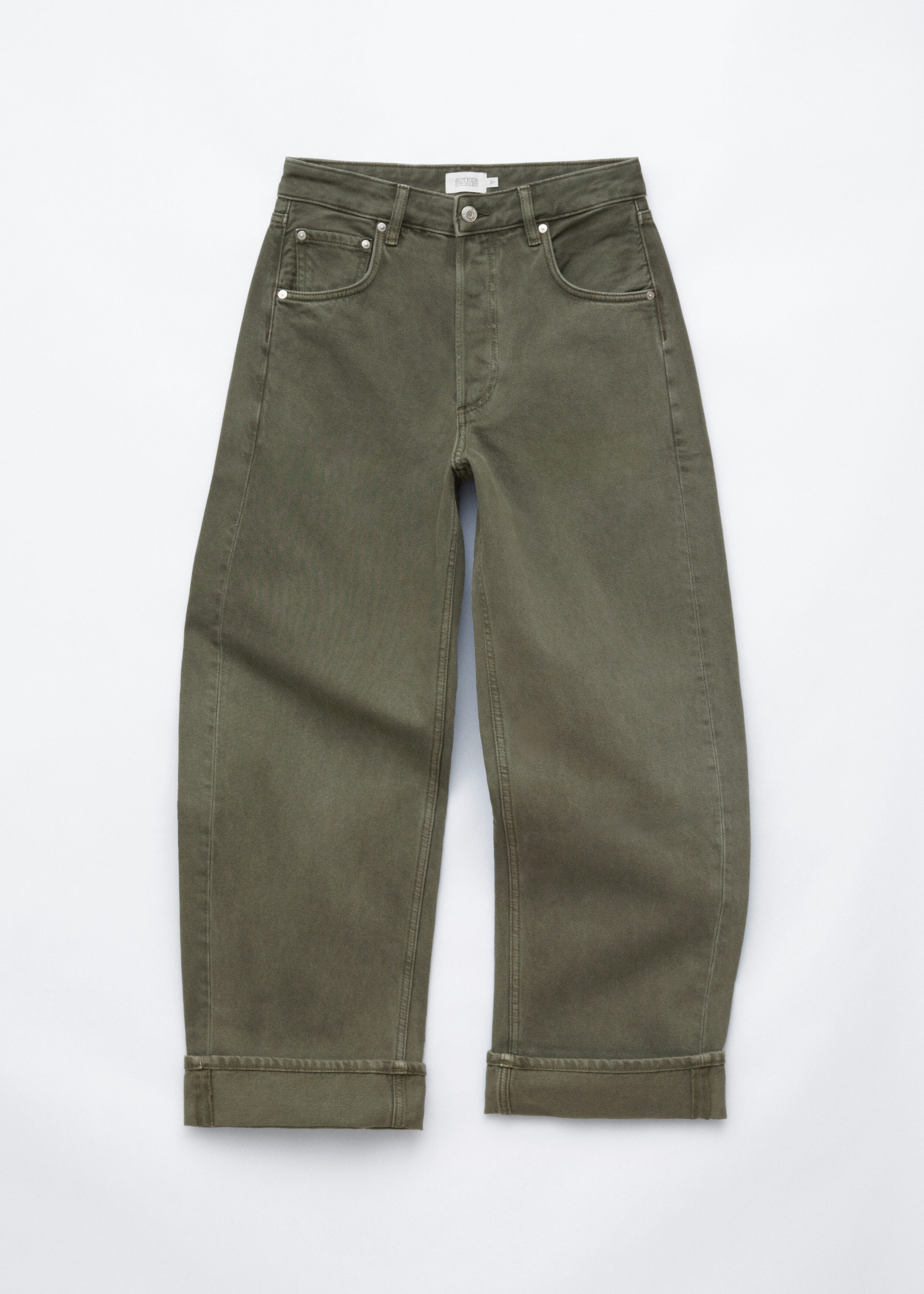 Barrel-Leg Jeans - Dark Green - Barrel jeans | & Other Stories US