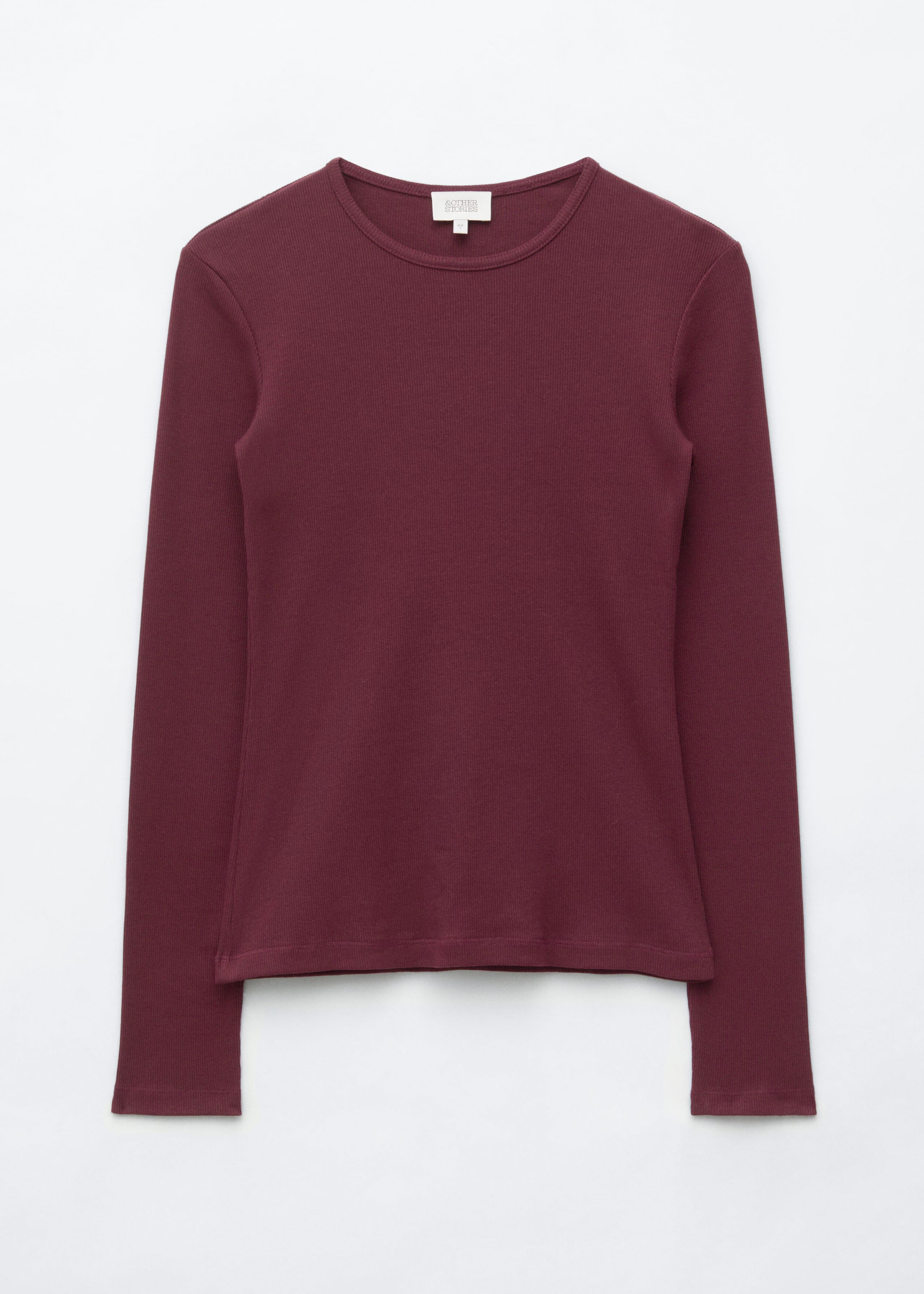 Ribbed Long-Sleeve Top - Dark Red - Still Life