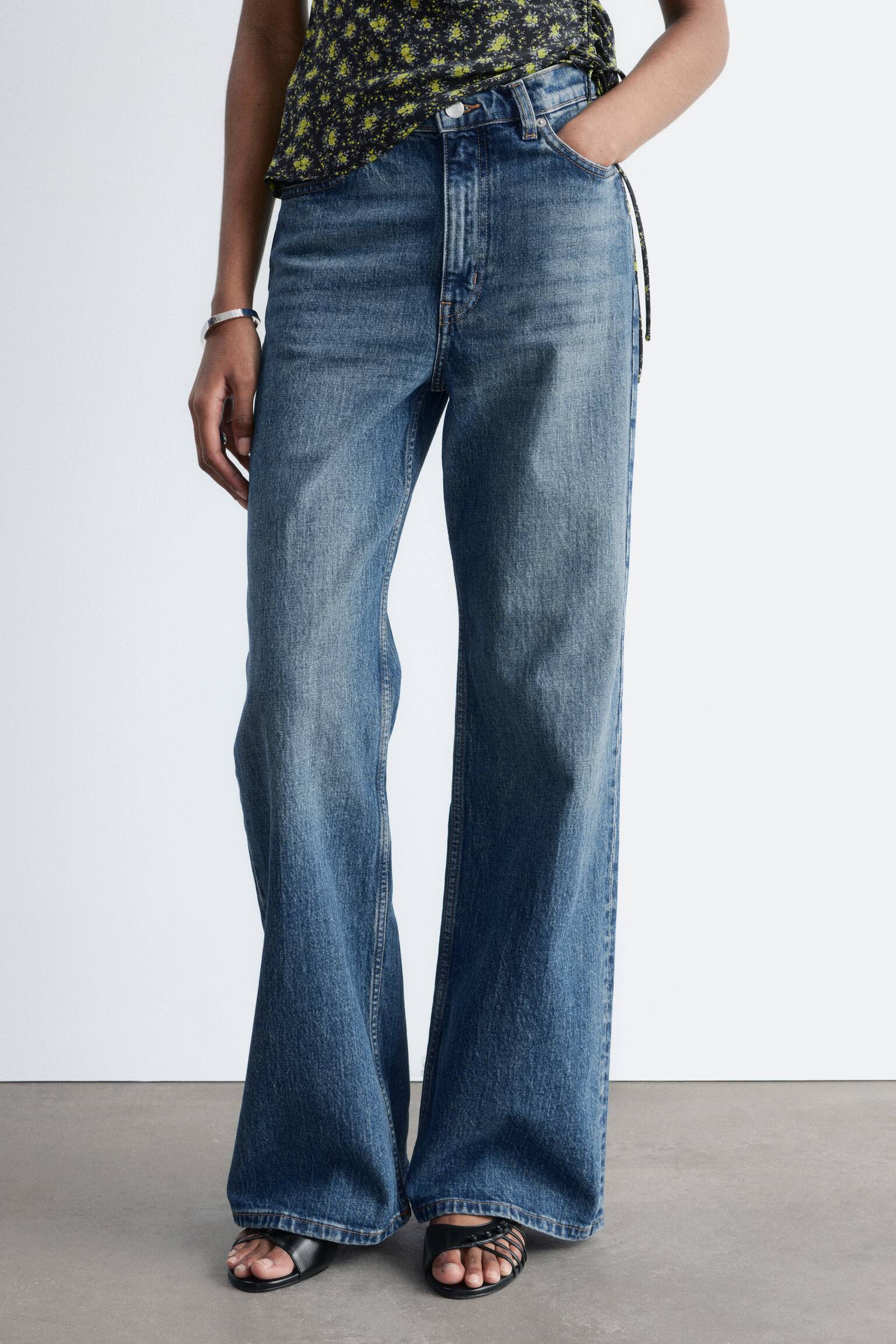 Blugi cu cracul larg - Albastru Mediu/Alb/Albastru deschis/Albastru deschis/Blue/Albastru închis/Negru - 4