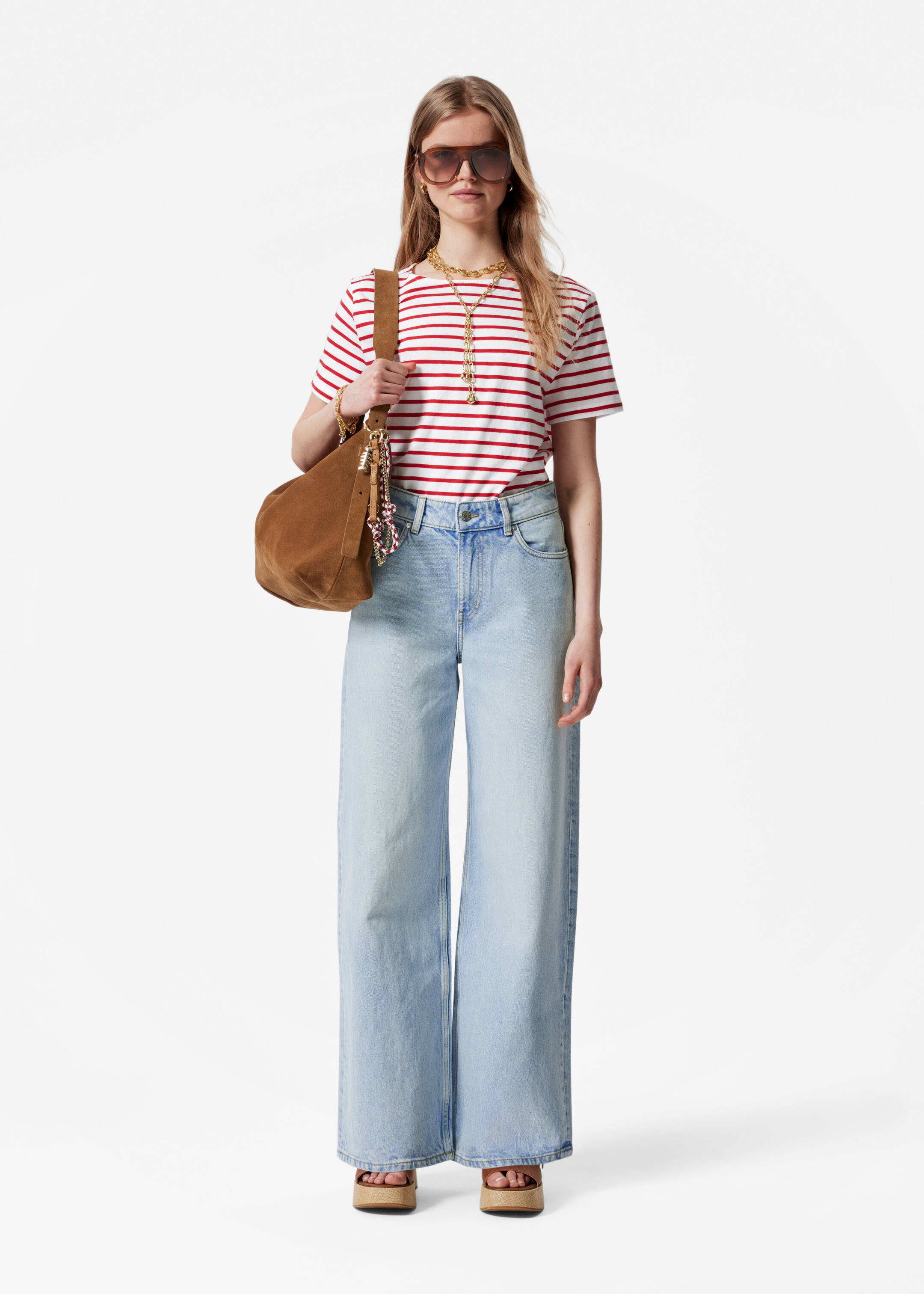 Agrandir l'image: T-shirt rayé - Rayures rouges - FEMME | H&M FR 3