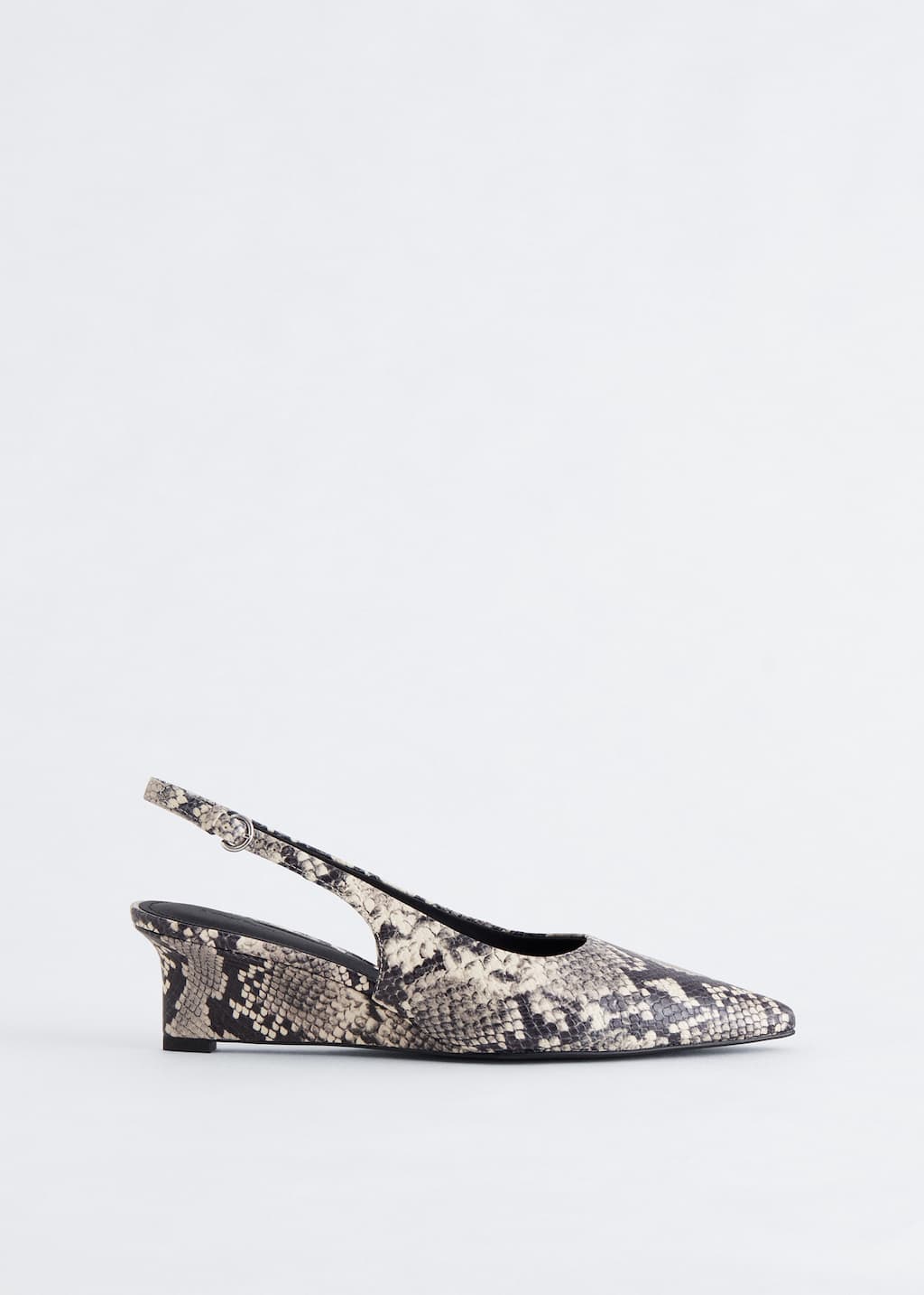 Image of Leather Wedge Slingback Pumps