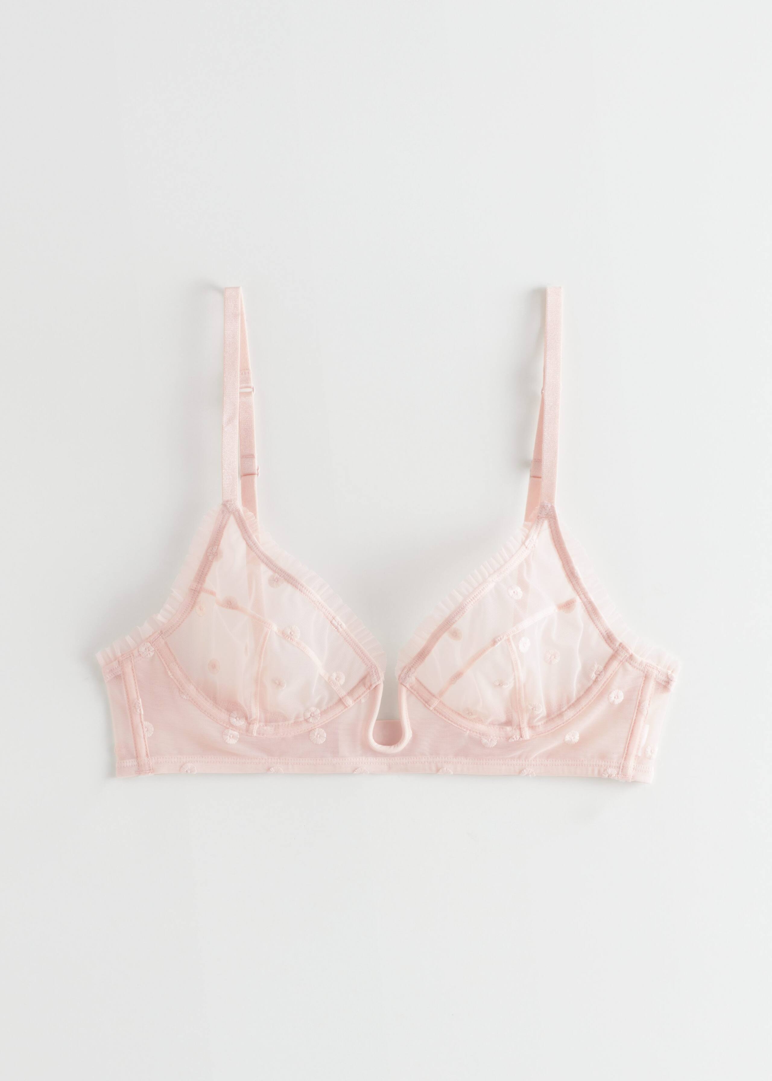 SheerDottedUnderwireBra - Black - Natura morta