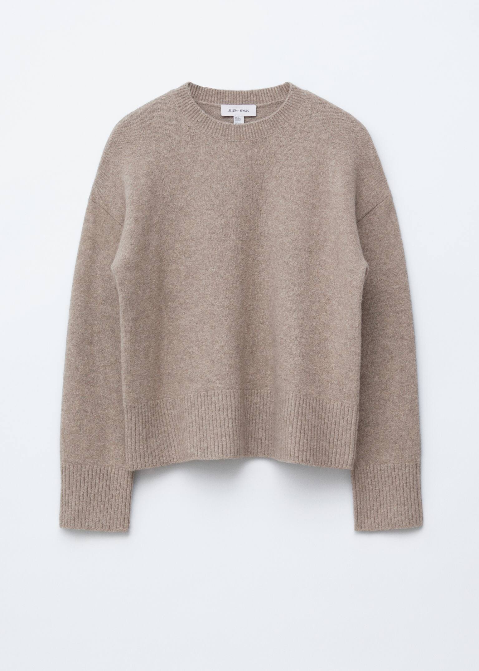 Locker geschnittener Strickpullover - Graubraun/Beige/Dunkelrot/Dunkelblau/Schwarz/Dunkelbraun/Weiß/Flieder/Grau meliert/Hellrosa/Cerise Pink/Taupe - 2