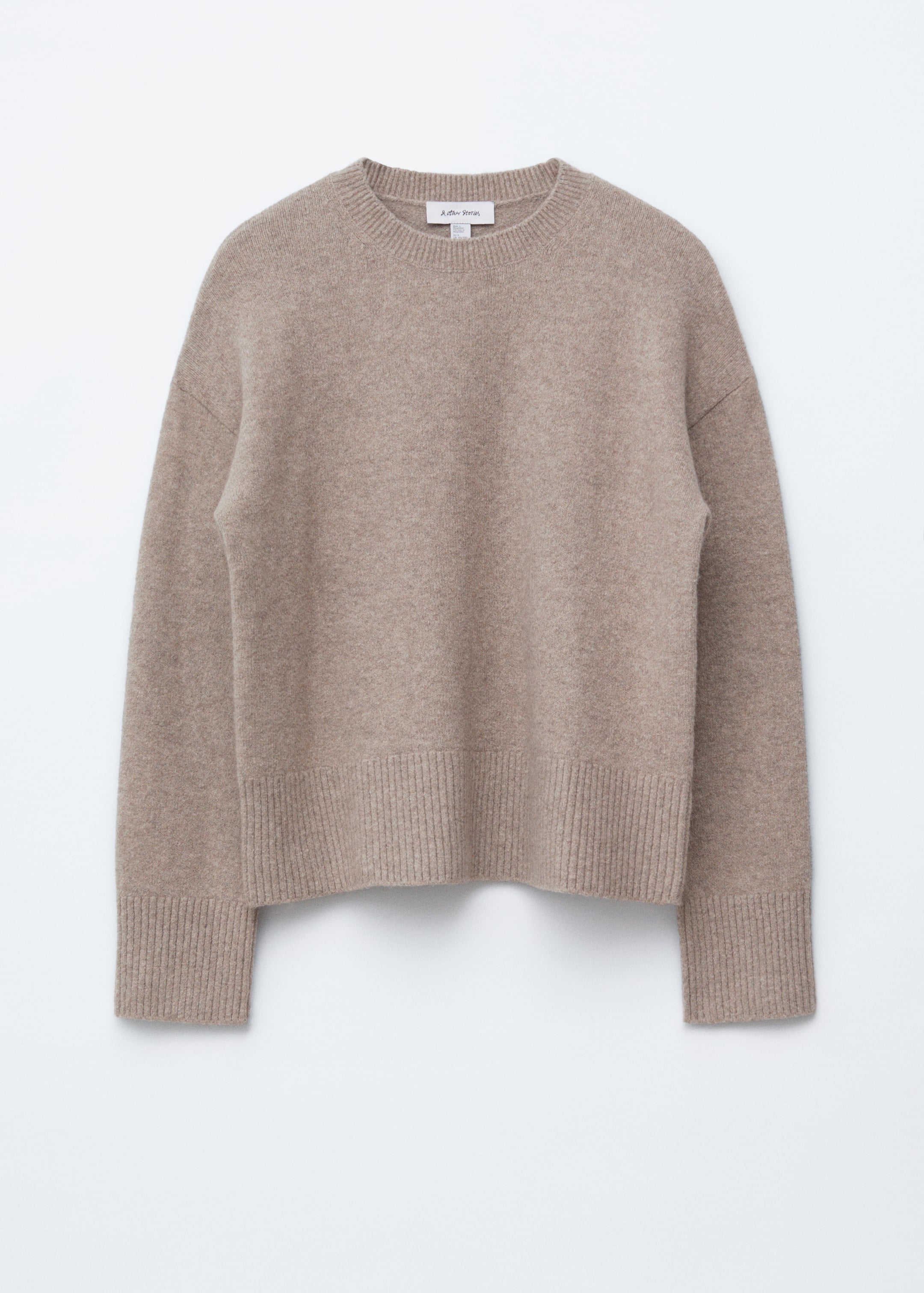 Visa större bild: Stickad tröja med avslappnad passform - Mullvad/beige - DAM | H&M SE 6