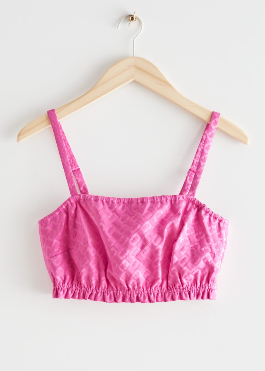 Jacquard Crop Top - Pink - Bodegón