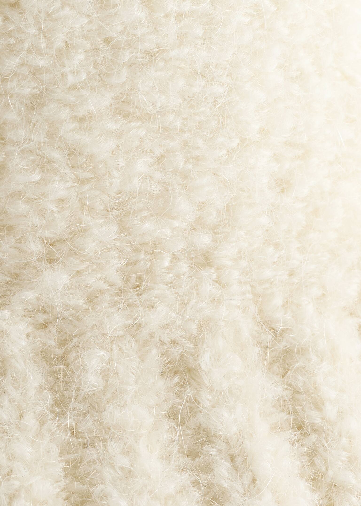 Pălărie tip bucket din amestec de mohair - Alb/Black - 3