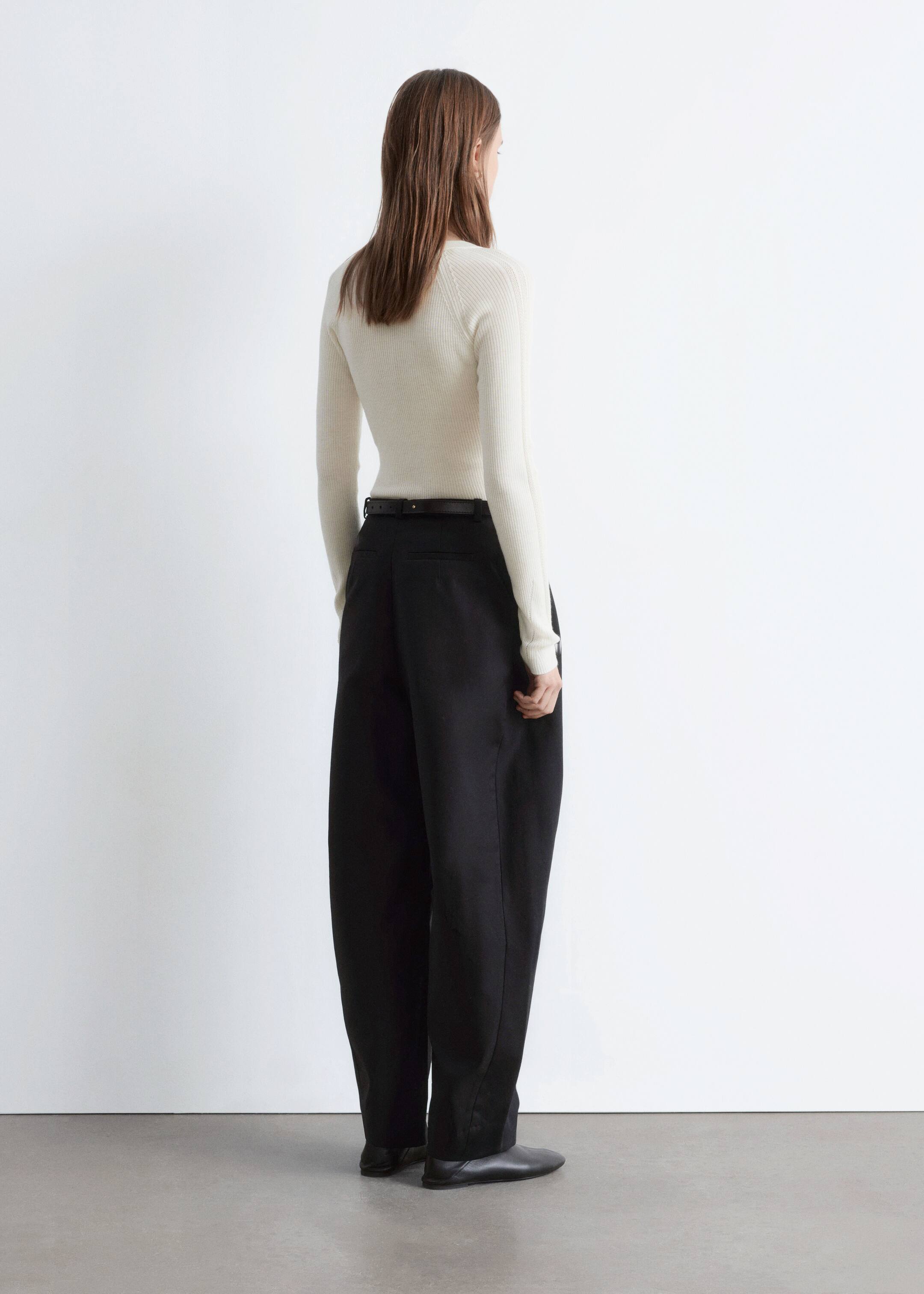 Преглед на по-голямо изображение: Полуплакетен вълнен топ - Кремаво - ЖЕНИ | H&M BG 7