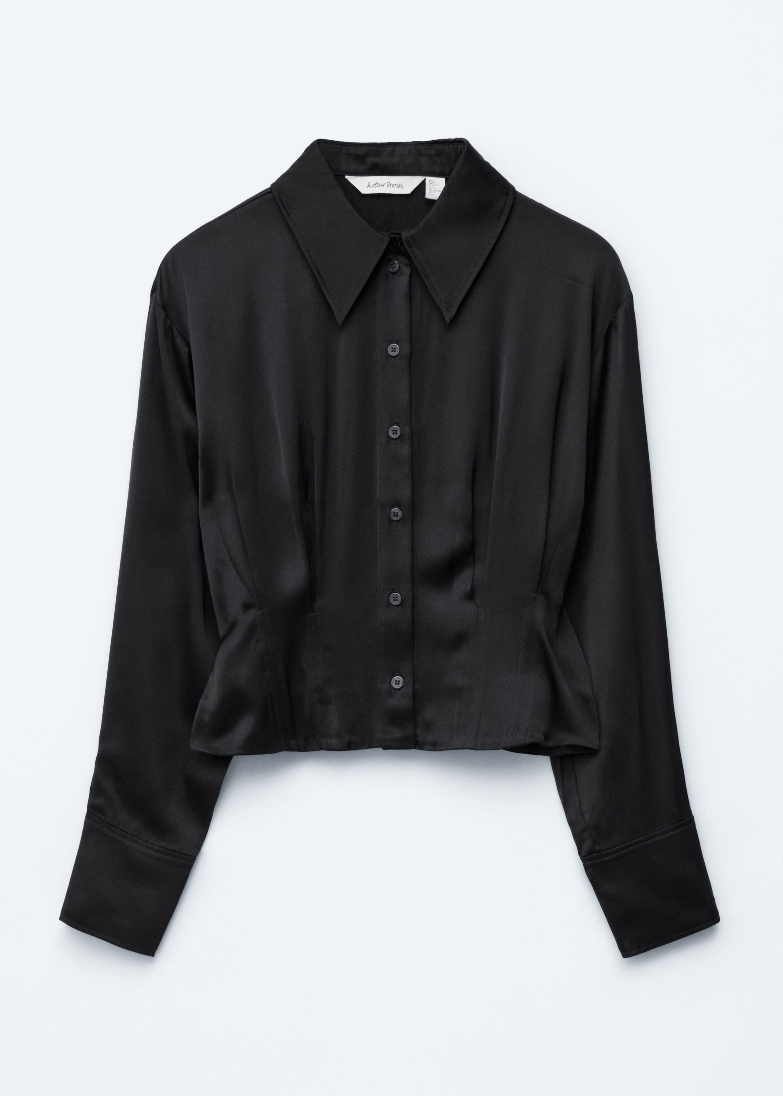 Image of Tapered Satin Shirt