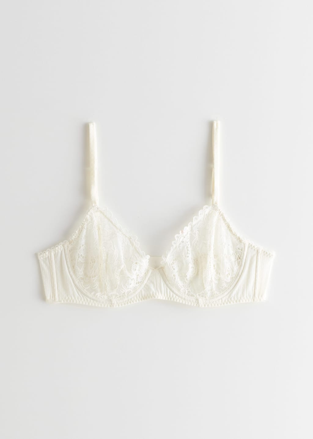FloralLaceUnderwireBra - White - Bodegón
