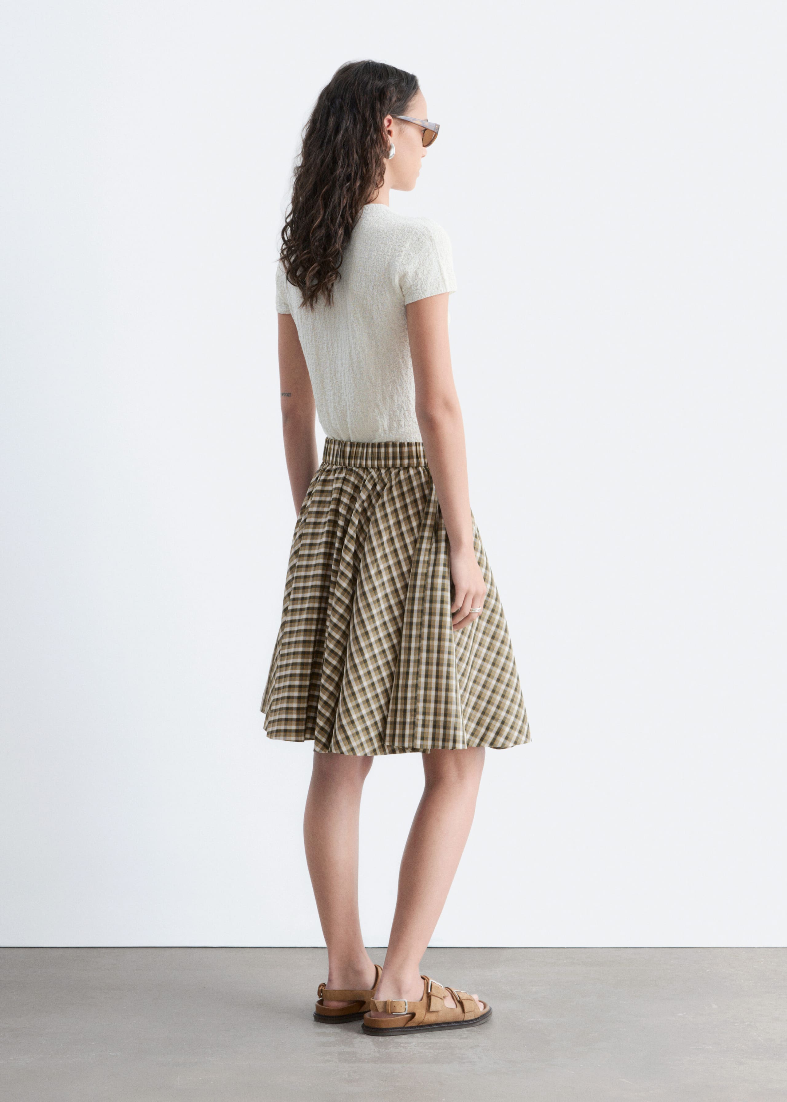 Relaxed Skirt - Green/Checked - Still Life
