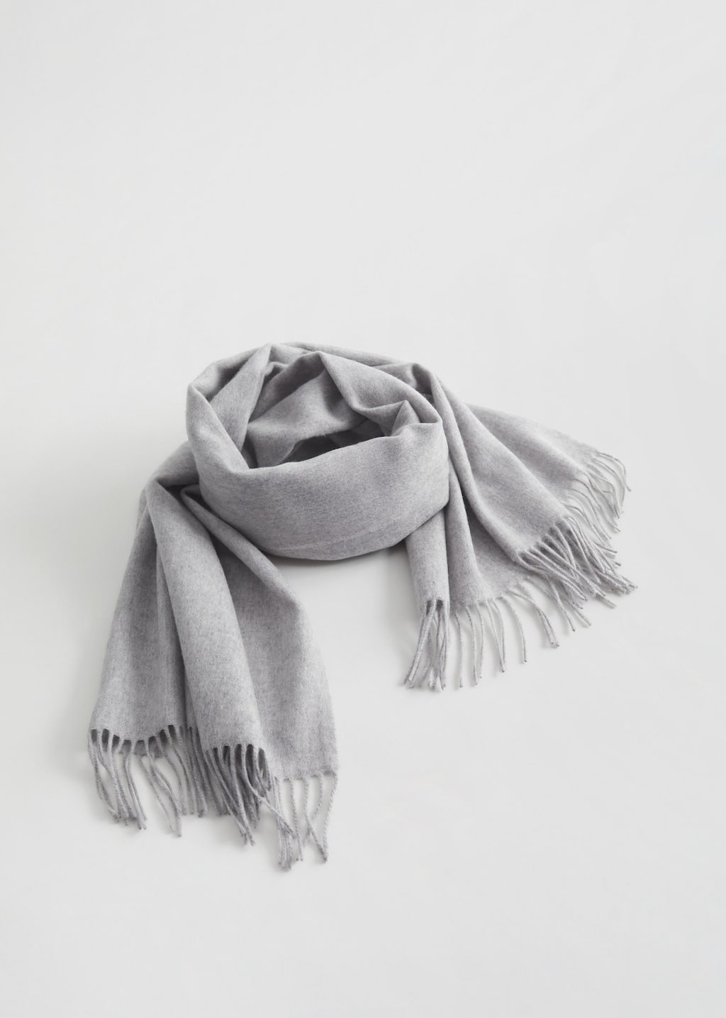 Fringed Wool Blanket Scarf