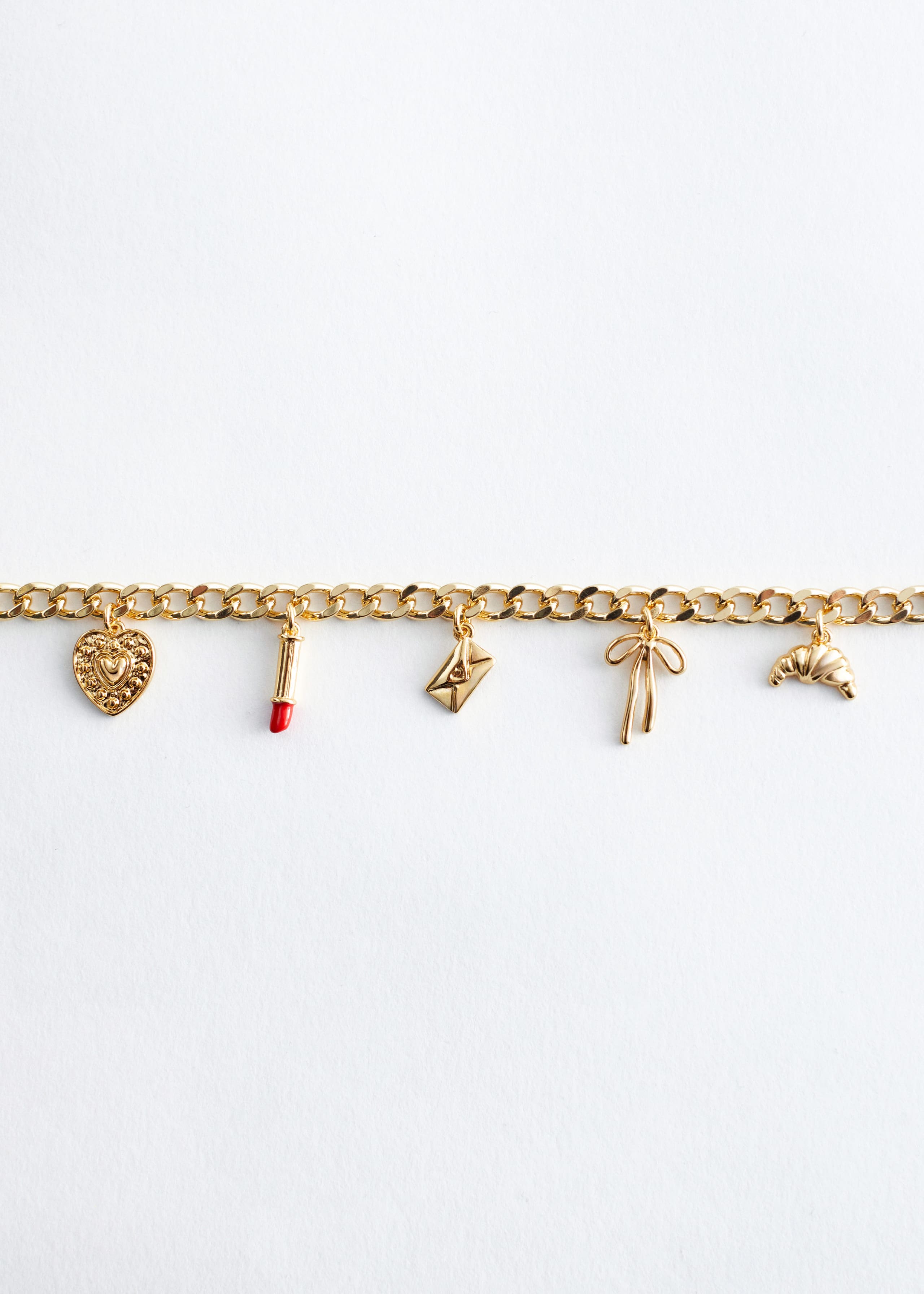 Image of Curb Chain Charm Bracelet