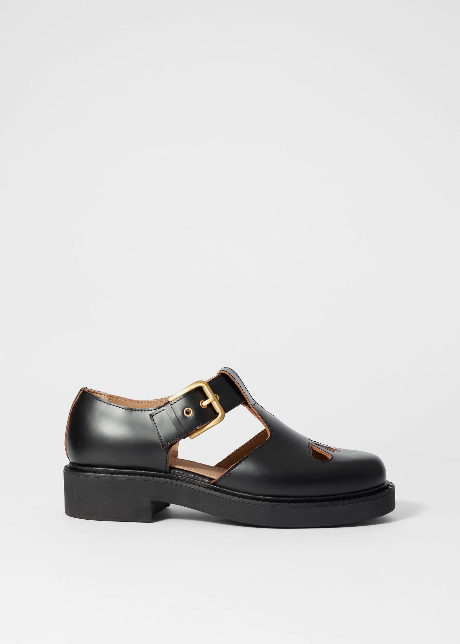 Chaussures style babies compensées - Noir - 2