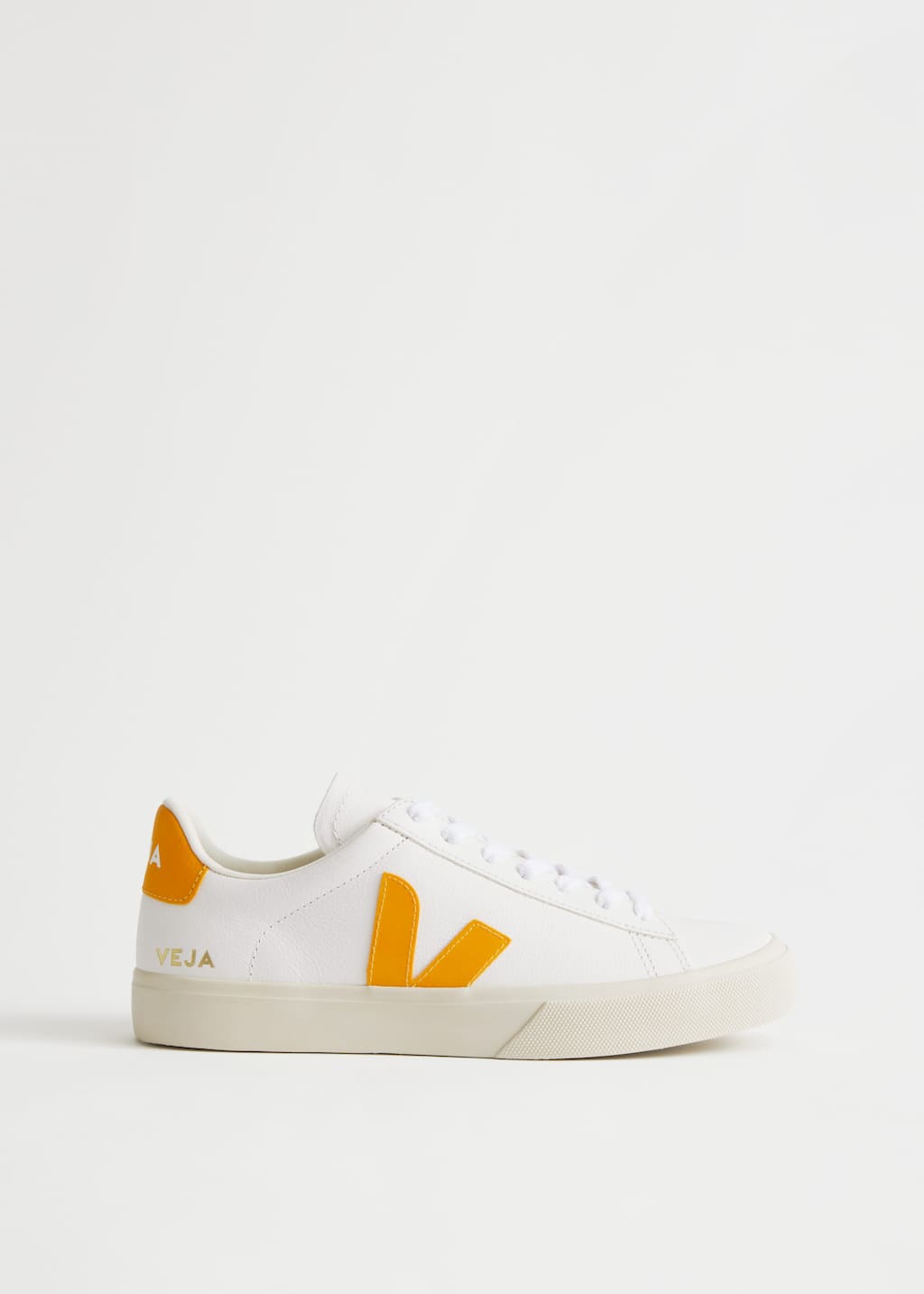 Skórzane sneakersy Veja Campo – Biały/Beżowy – Martwa natura
